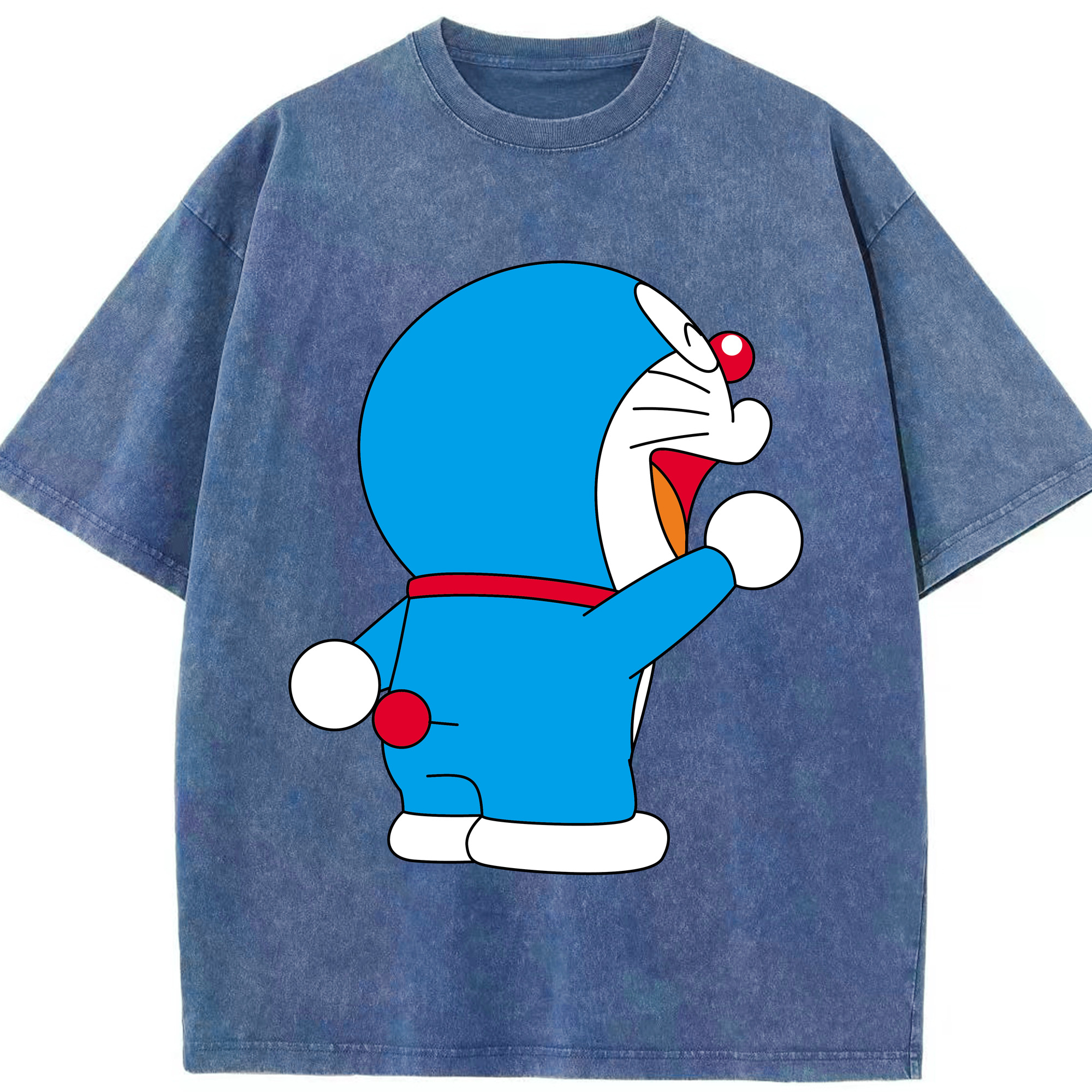 （画像用） ドラえもん Doraemon 綿100% ヴィンテージ風 半袖Tシャツ（フロントプリント）