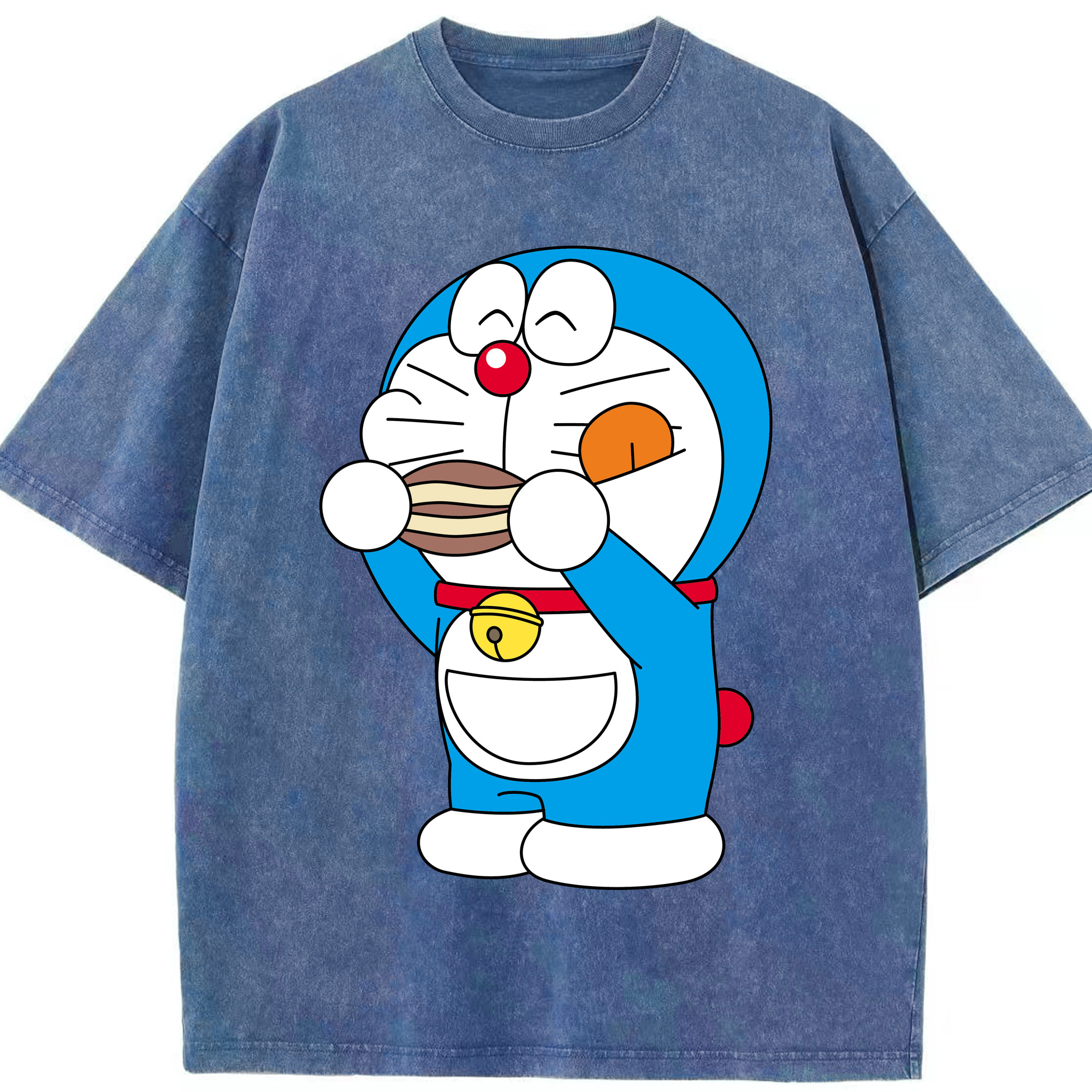 （画像用） ドラえもん Doraemon 綿100% ヴィンテージ風 半袖Tシャツ（フロントプリント）