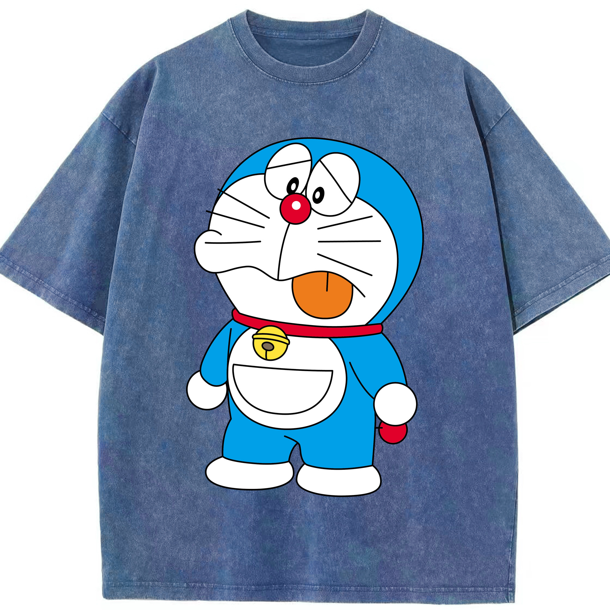 （画像用） ドラえもん Doraemon 綿100% ヴィンテージ風 半袖Tシャツ（フロントプリント）