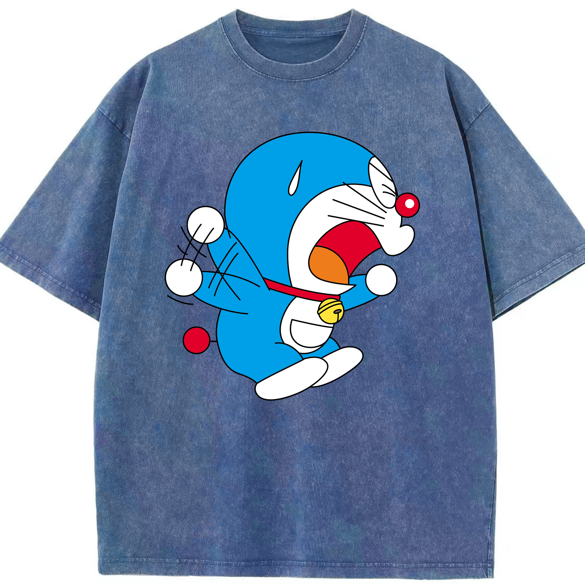 （画像用） ドラえもん Doraemon 綿100% ヴィンテージ風 半袖Tシャツ（フロントプリント）