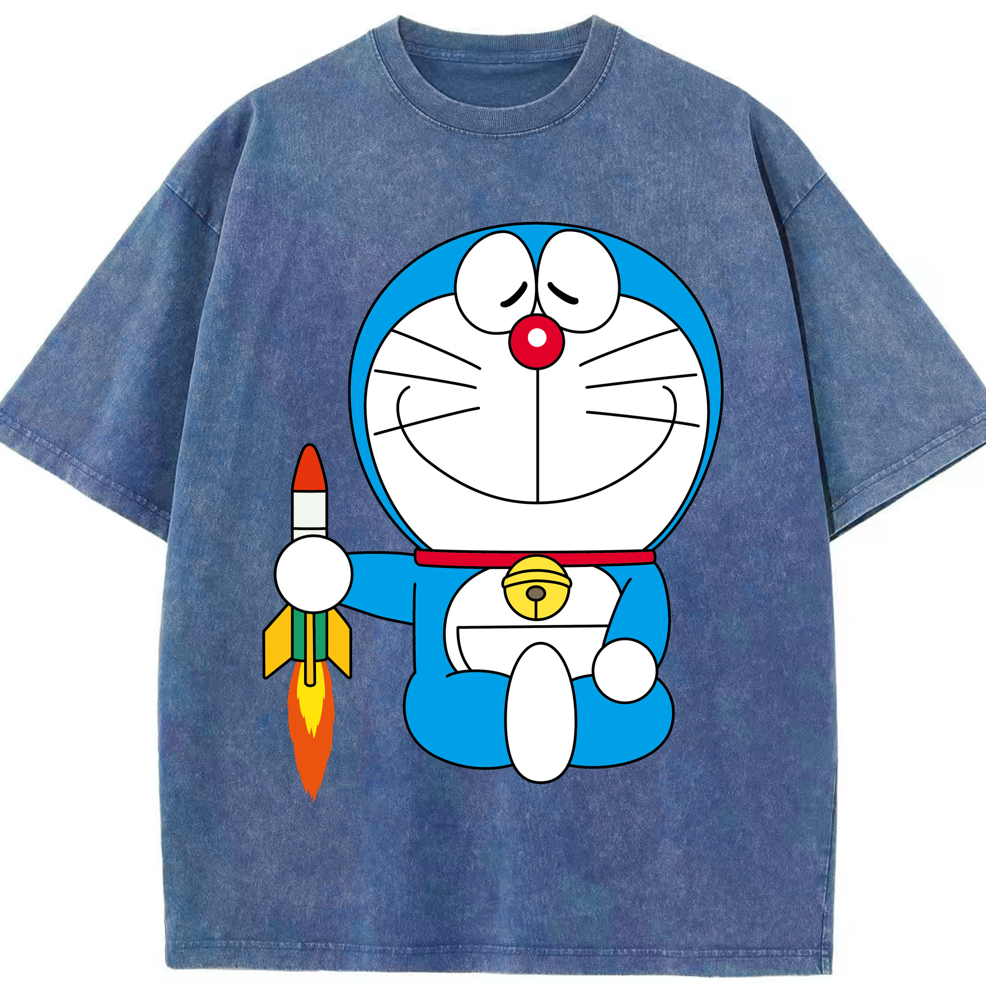 （画像用） ドラえもん Doraemon 綿100% ヴィンテージ風 半袖Tシャツ（フロントプリント）