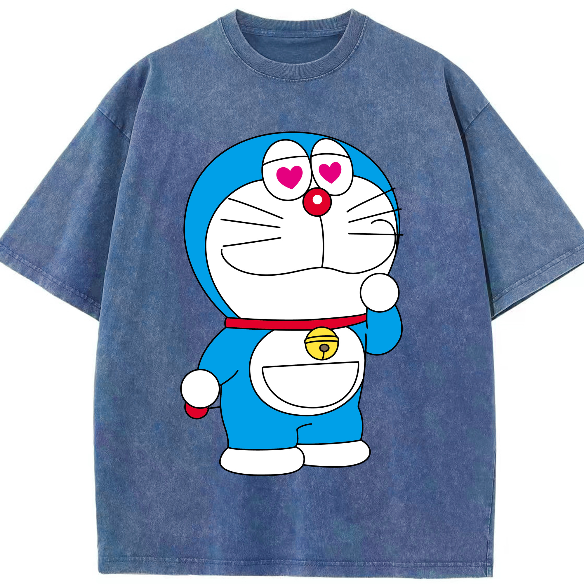 （画像用） ドラえもん Doraemon 綿100% ヴィンテージ風 半袖Tシャツ（フロントプリント）