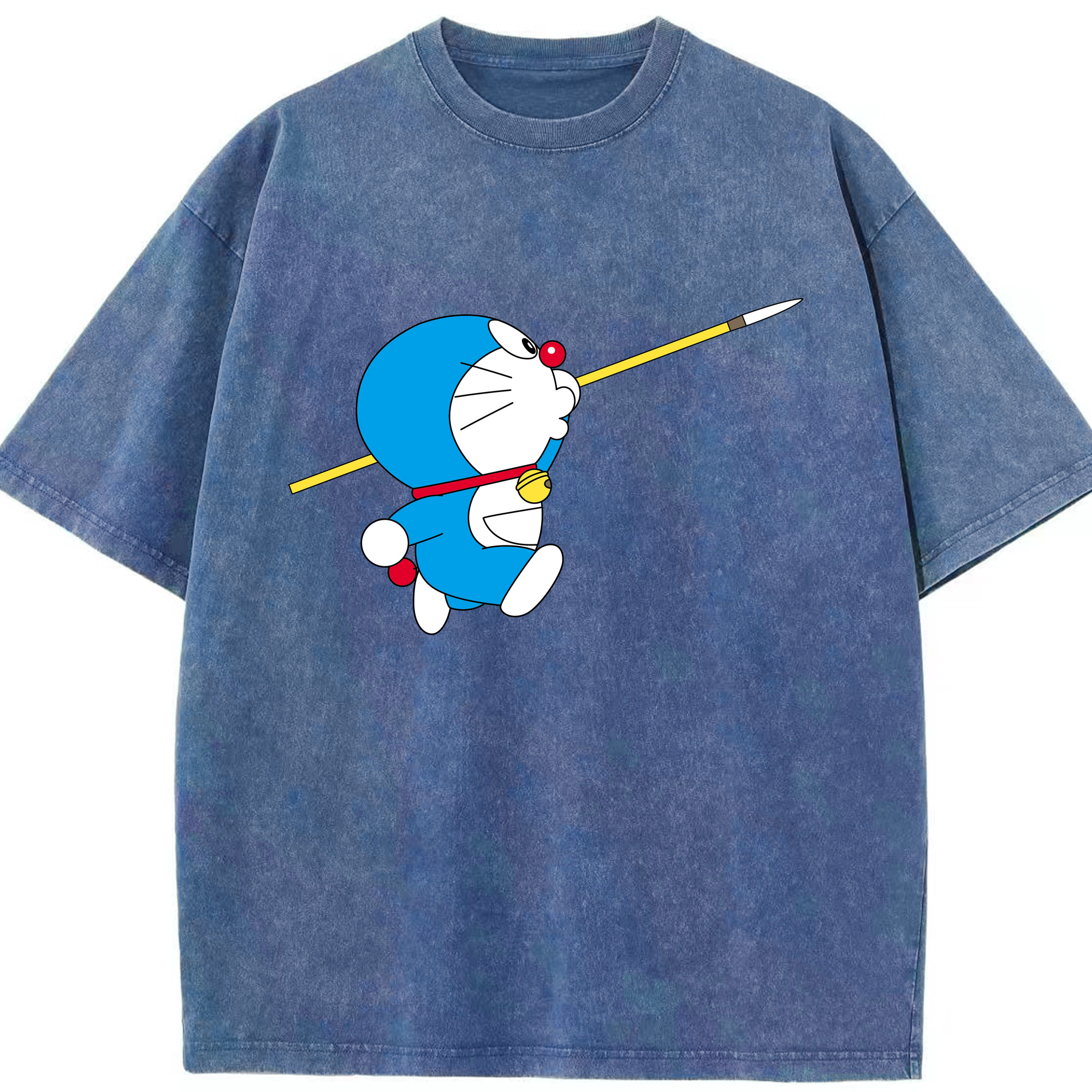 （画像用） ドラえもん Doraemon 綿100% ヴィンテージ風 半袖Tシャツ（フロントプリント）
