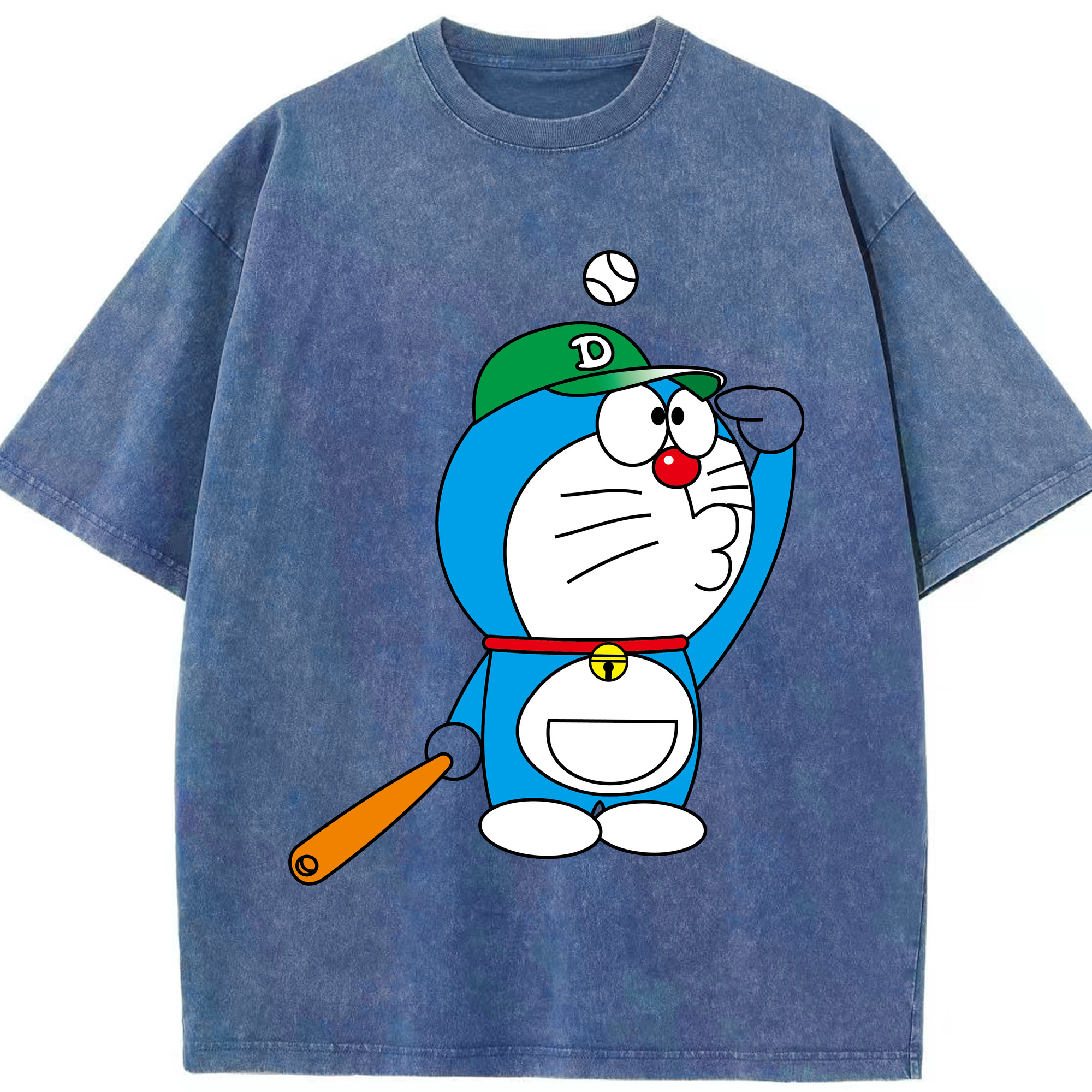 （画像用） ドラえもん Doraemon 綿100% ヴィンテージ風 半袖Tシャツ（フロントプリント）