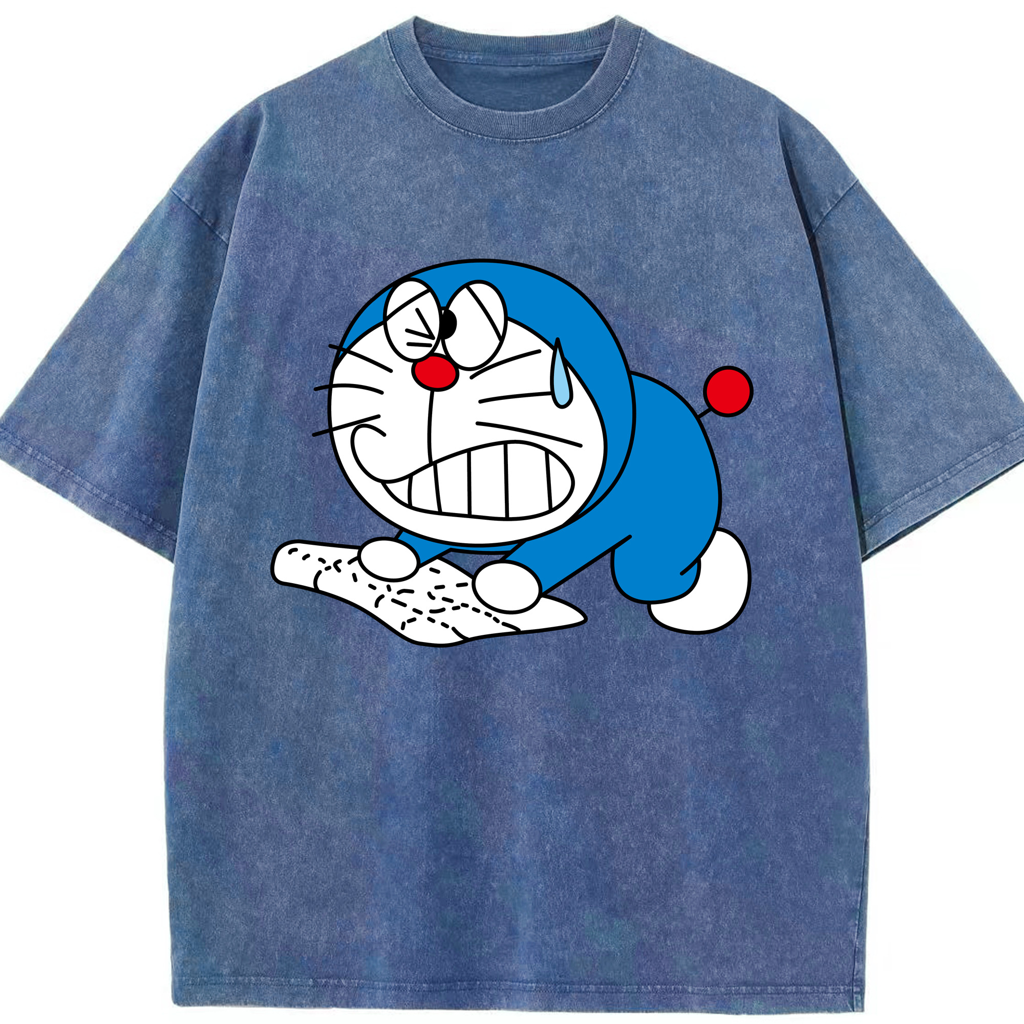 （画像用） ドラえもん Doraemon 綿100% ヴィンテージ風 半袖Tシャツ（フロントプリント）