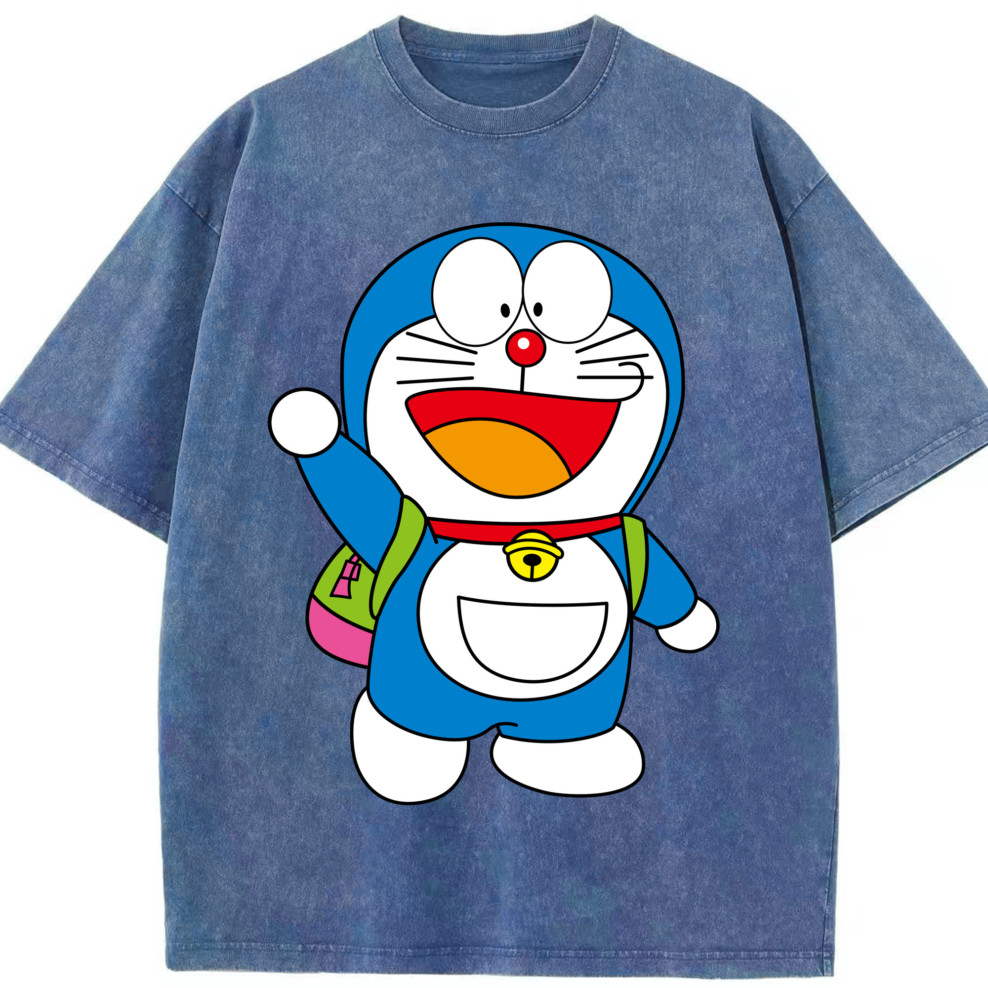（画像用） ドラえもん Doraemon 綿100% ヴィンテージ風 半袖Tシャツ（フロントプリント）