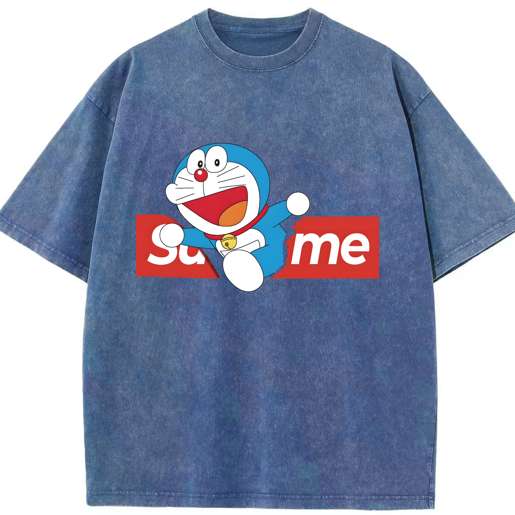 （画像用） ドラえもん Doraemon 綿100% ヴィンテージ風 半袖Tシャツ（フロントプリント）