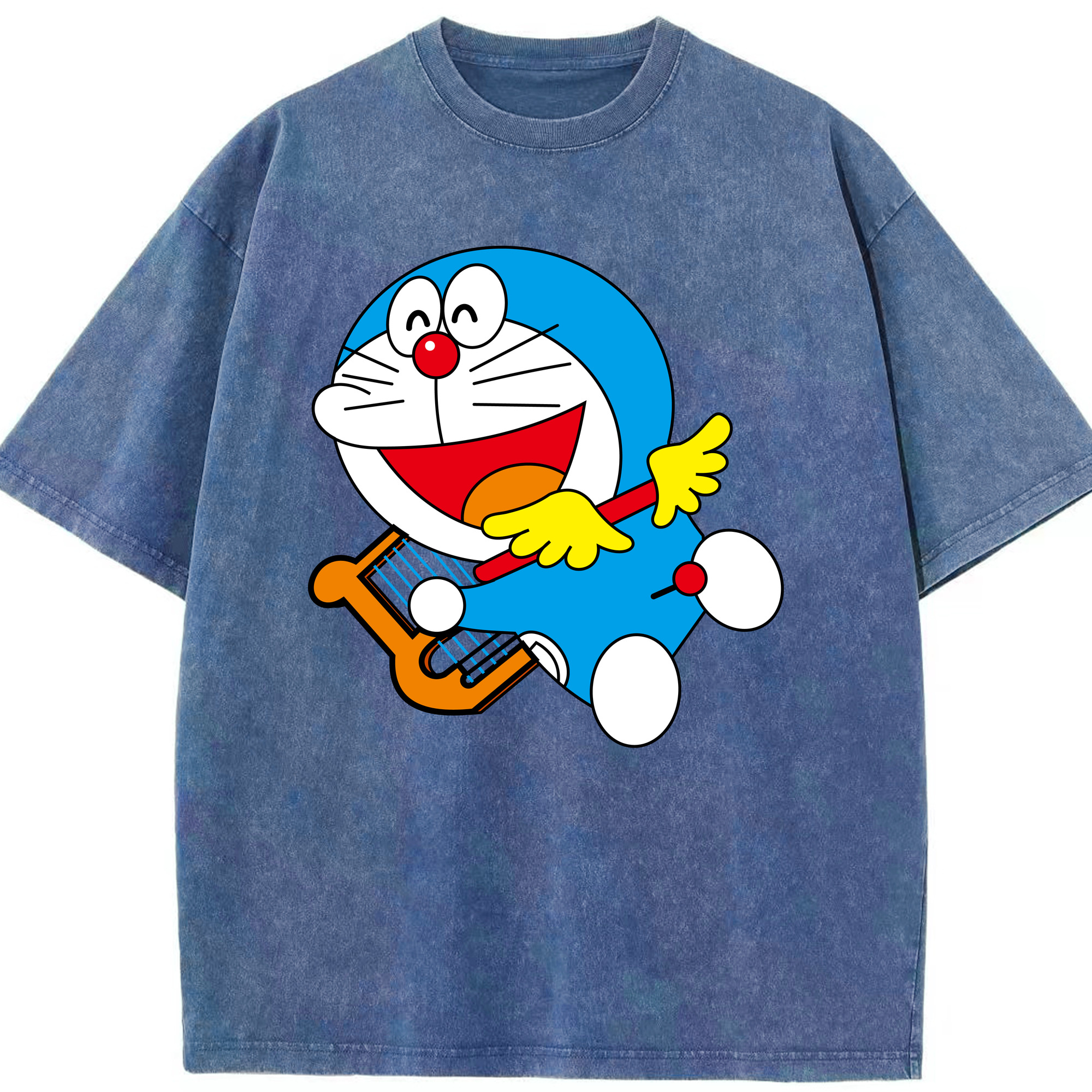 （画像用） ドラえもん Doraemon 綿100% ヴィンテージ風 半袖Tシャツ（フロントプリント）
