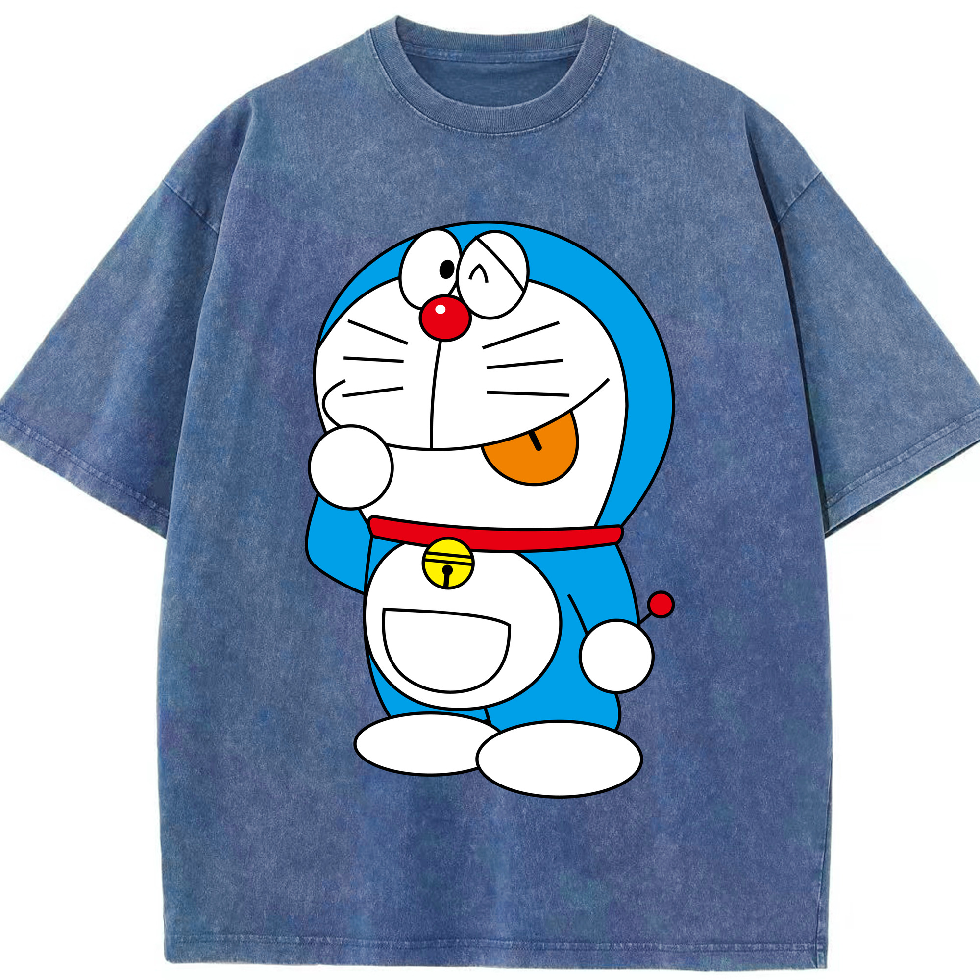 （画像用） ドラえもん Doraemon 綿100% ヴィンテージ風 半袖Tシャツ（フロントプリント）