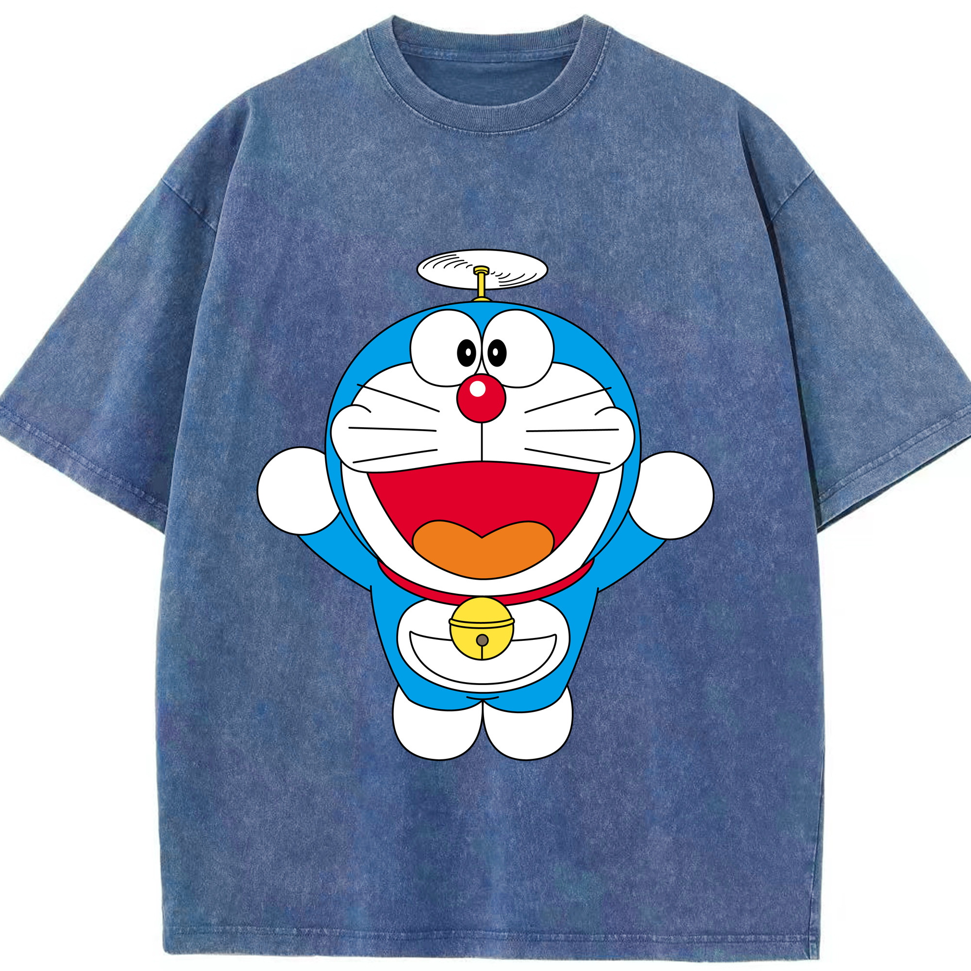 （画像用） ドラえもん Doraemon 綿100% ヴィンテージ風 半袖Tシャツ（フロントプリント）
