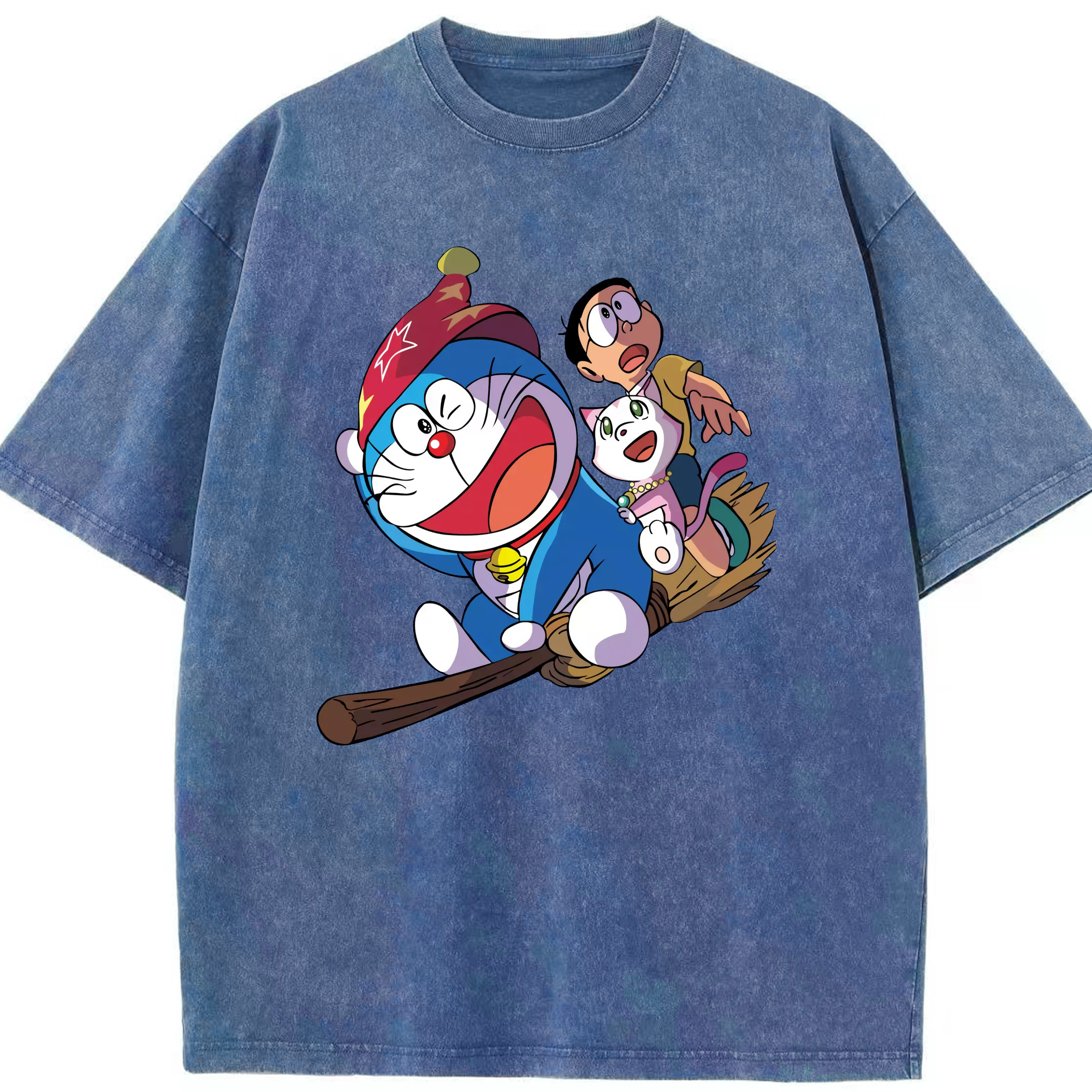 （画像用） ドラえもん Doraemon 綿100% ヴィンテージ風 半袖Tシャツ（フロントプリント）