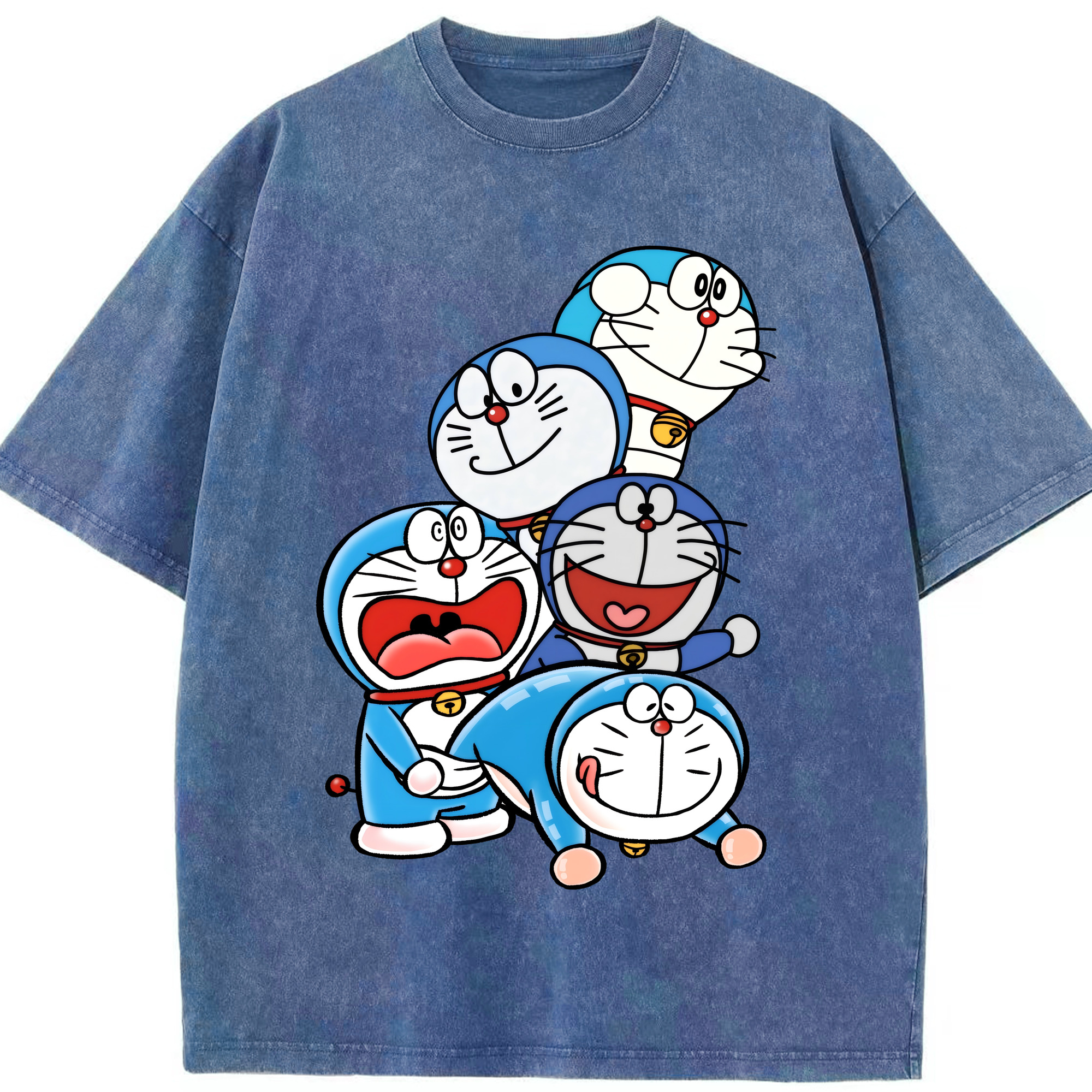 （画像用） ドラえもん Doraemon 綿100% ヴィンテージ風 半袖Tシャツ（フロントプリント）