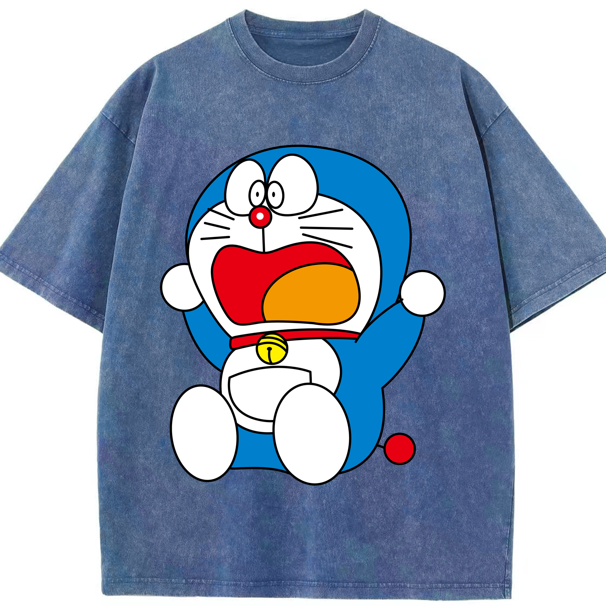 （画像用） ドラえもん Doraemon 綿100% ヴィンテージ風 半袖Tシャツ（フロントプリント）