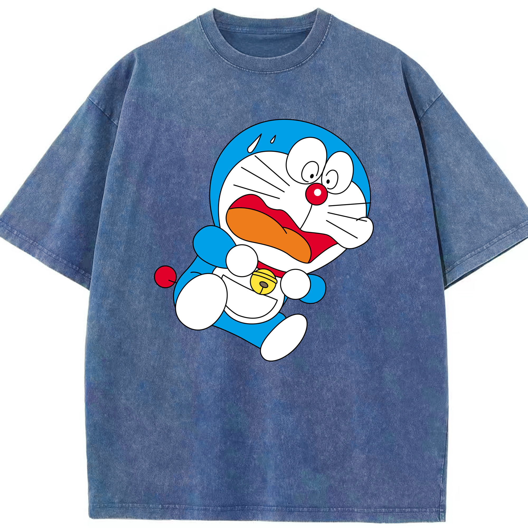 （画像用） ドラえもん Doraemon 綿100% ヴィンテージ風 半袖Tシャツ（フロントプリント）
