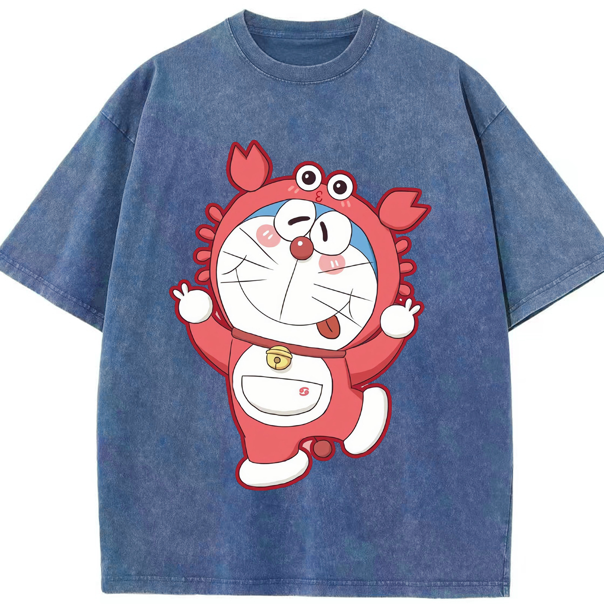 （画像用） ドラえもん Doraemon 綿100% ヴィンテージ風 半袖Tシャツ（フロントプリント）
