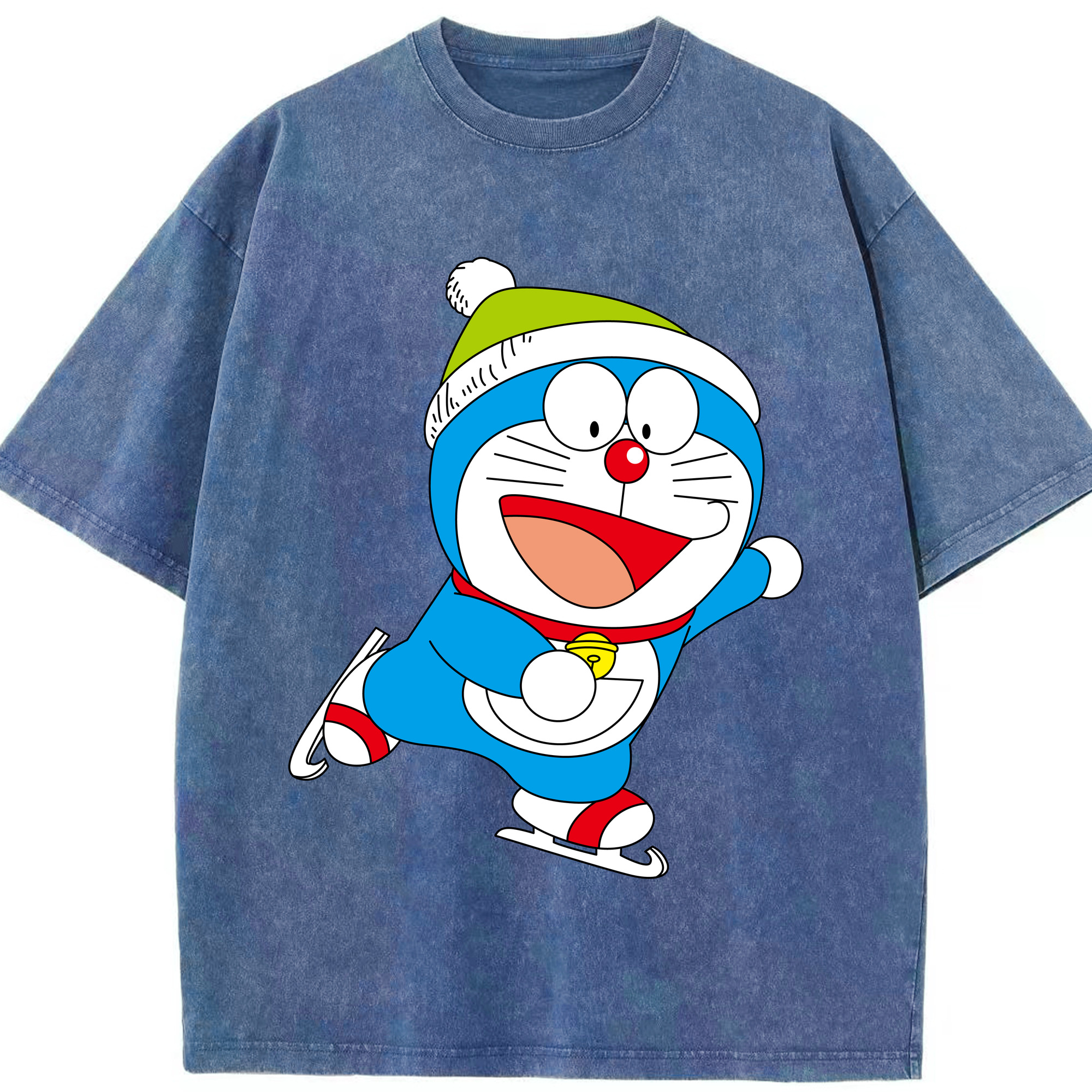 （画像用） ドラえもん Doraemon 綿100% ヴィンテージ風 半袖Tシャツ（フロントプリント）
