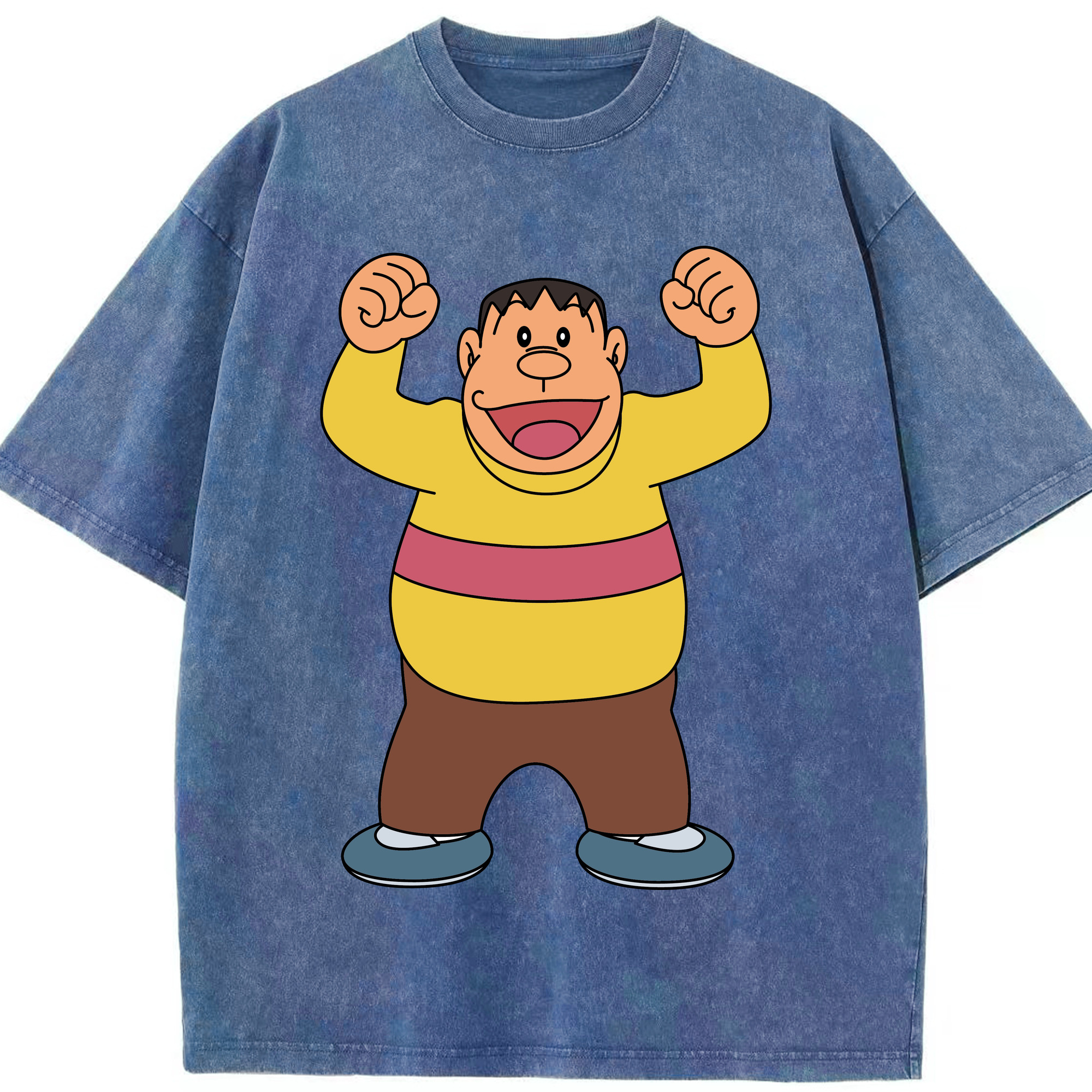 （画像用） ドラえもん 剛田武 Doraemon Gouta Takeshi 綿100% ヴィンテージ風 半袖Tシャツ（フロントプリント）
