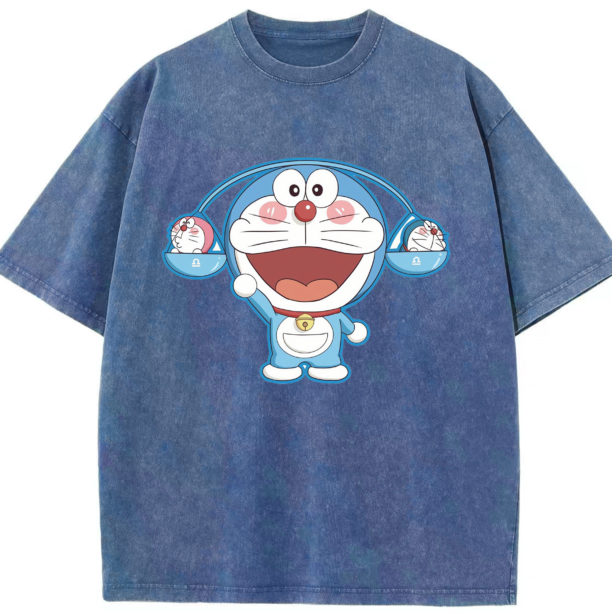 （画像用） ドラえもん Doraemon 綿100% ヴィンテージ風 半袖Tシャツ（フロントプリント）