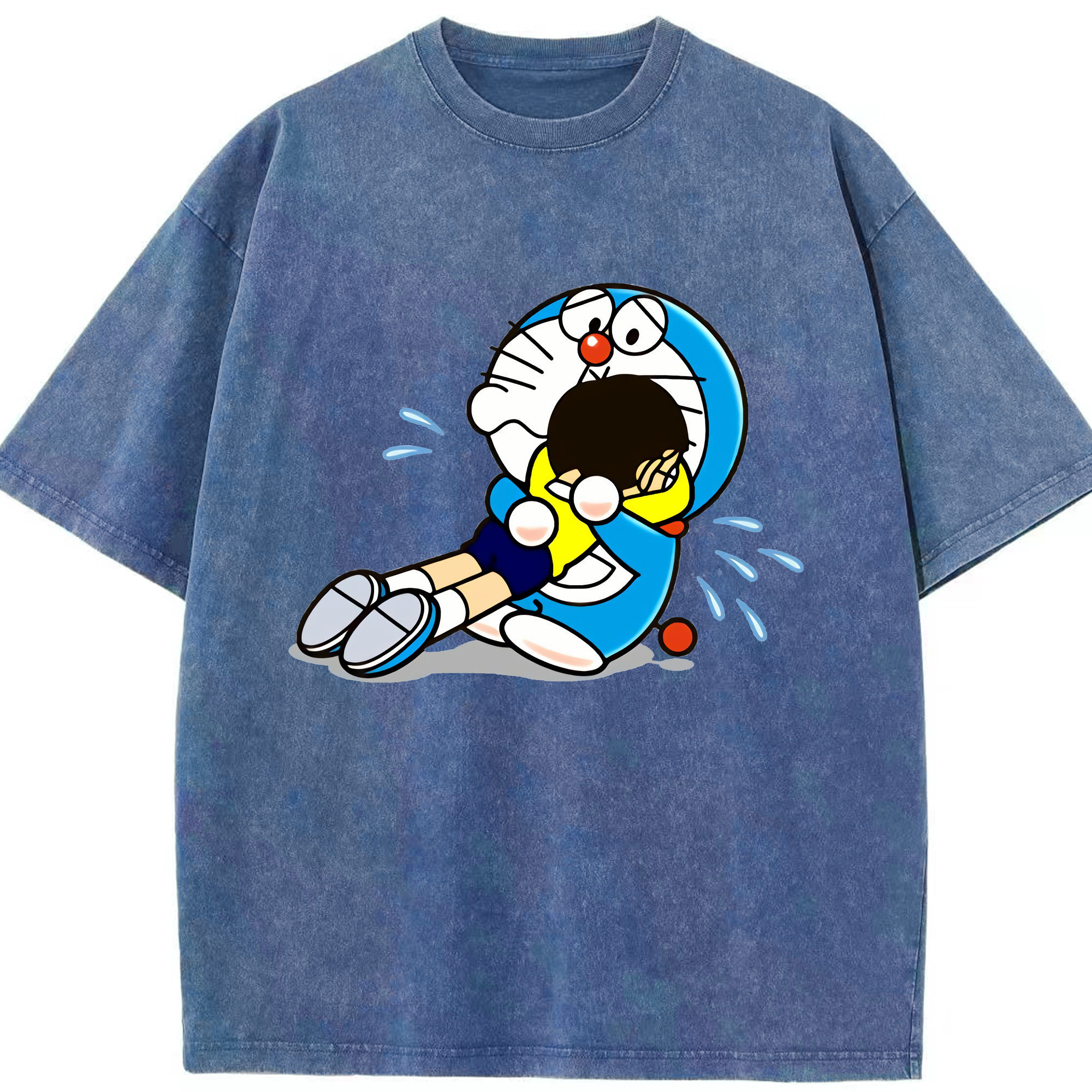 （画像用） ドラえもん Doraemon 綿100% ヴィンテージ風 半袖Tシャツ（フロントプリント）