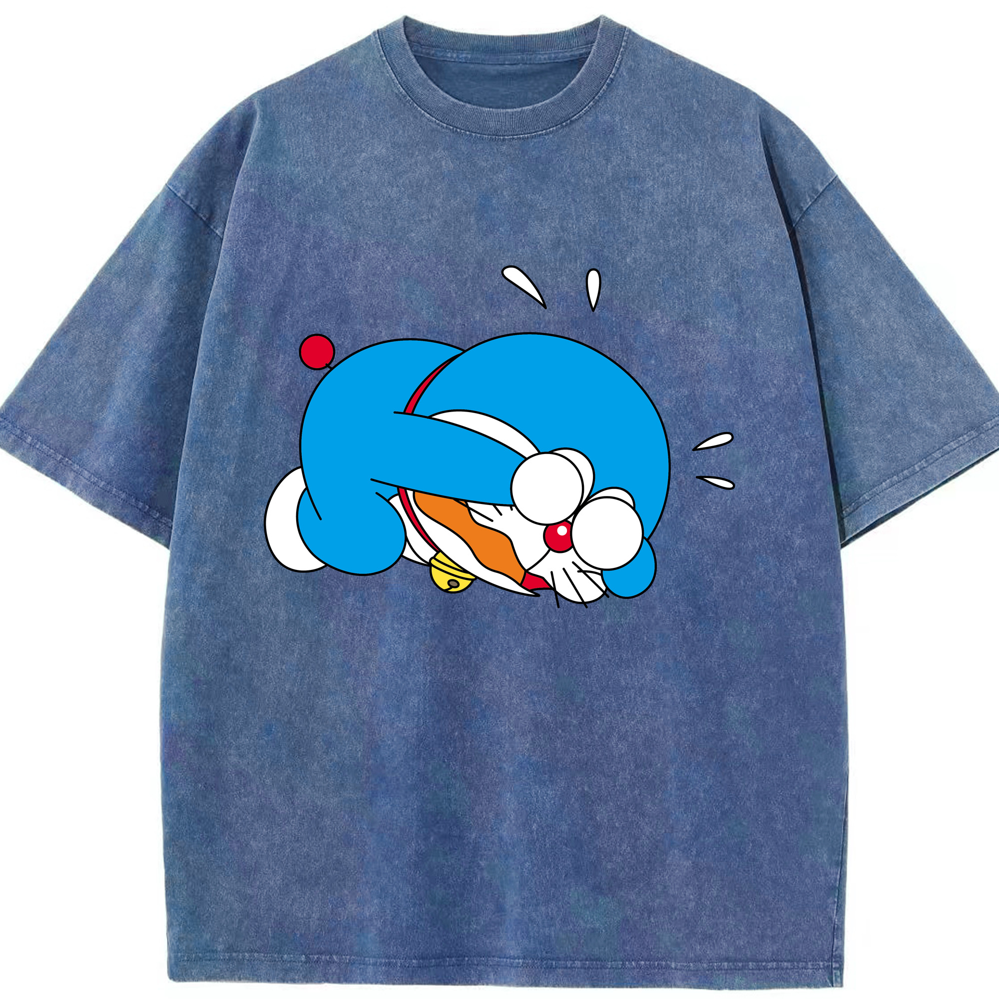 （画像用） ドラえもん Doraemon 綿100% ヴィンテージ風 半袖Tシャツ（フロントプリント）