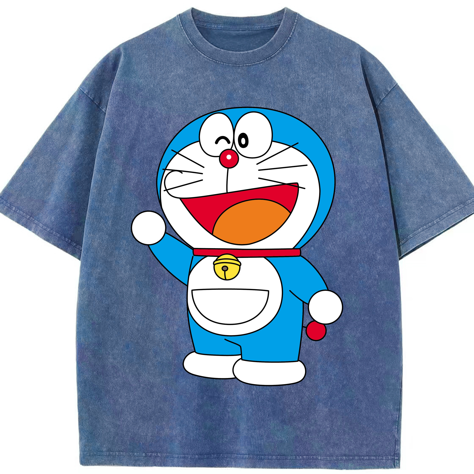 （画像用） ドラえもん Doraemon 綿100% ヴィンテージ風 半袖Tシャツ（フロントプリント）