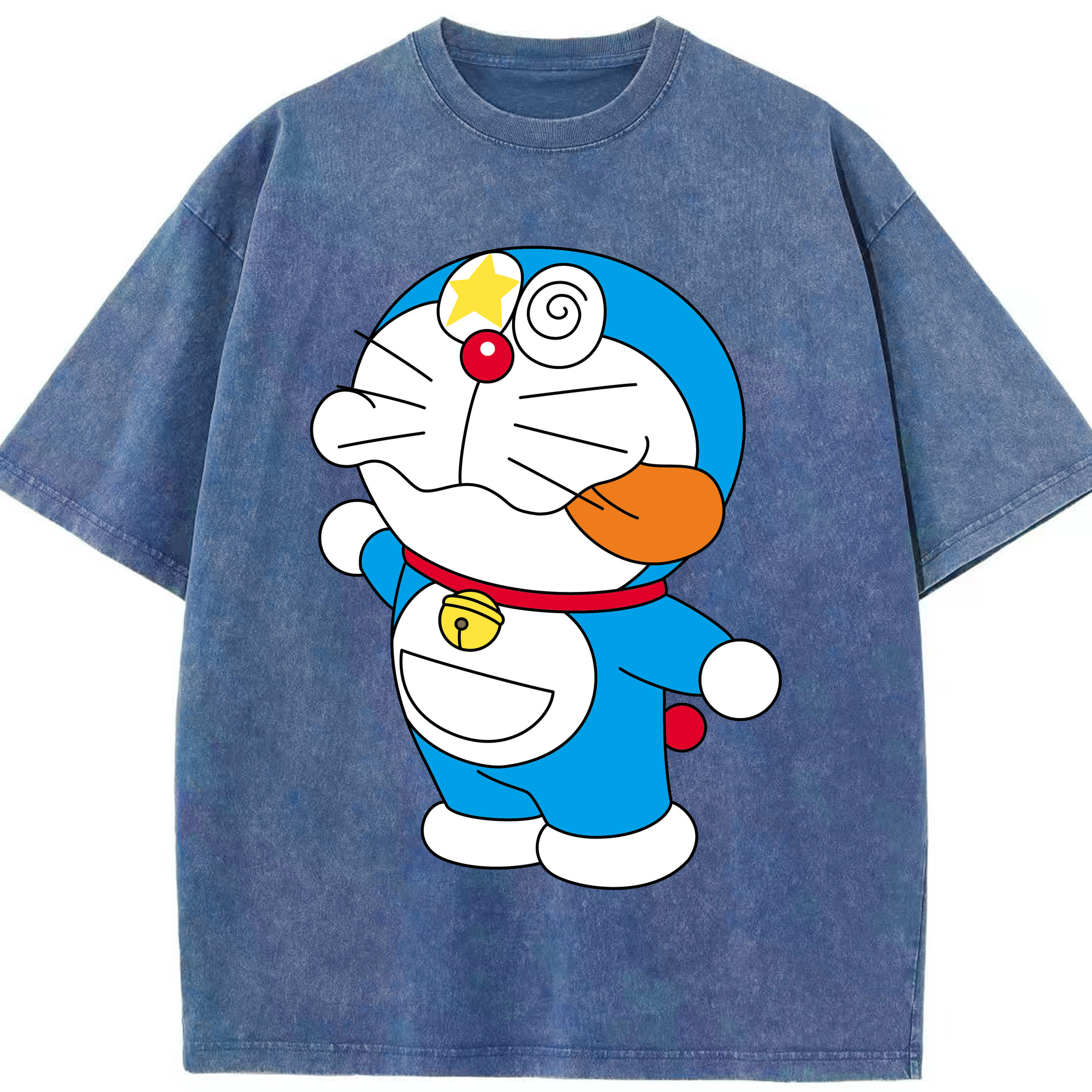 （画像用） ドラえもん Doraemon 綿100% ヴィンテージ風 半袖Tシャツ（フロントプリント）