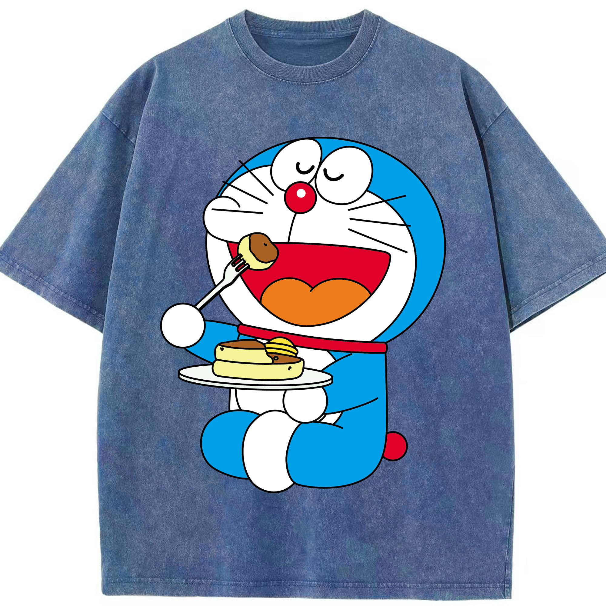 （画像用） ドラえもん Doraemon 綿100% ヴィンテージ風 半袖Tシャツ（フロントプリント）