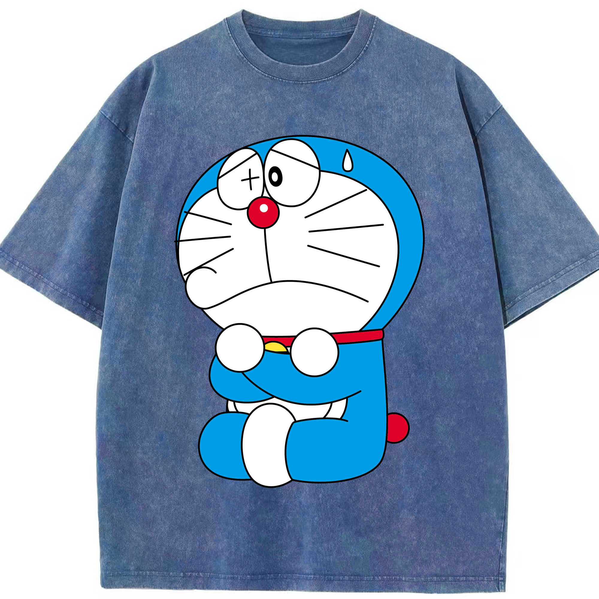 （画像用） ドラえもん Doraemon 綿100% ヴィンテージ風 半袖Tシャツ（フロントプリント）