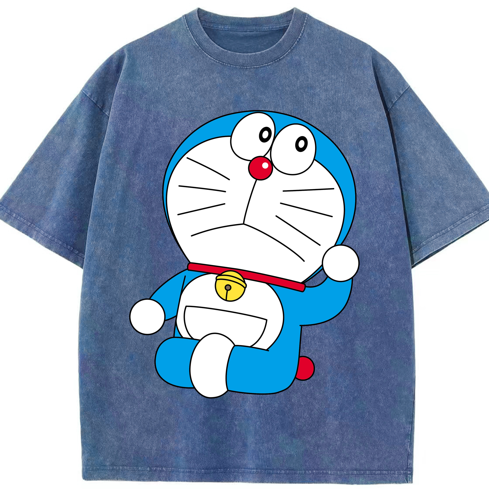 （画像用） ドラえもん Doraemon 綿100% ヴィンテージ風 半袖Tシャツ（フロントプリント）