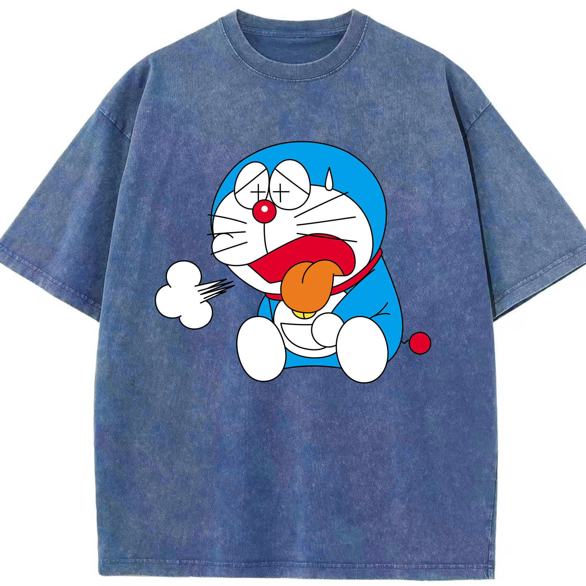 （画像用） ドラえもん Doraemon 綿100% ヴィンテージ風 半袖Tシャツ（フロントプリント）