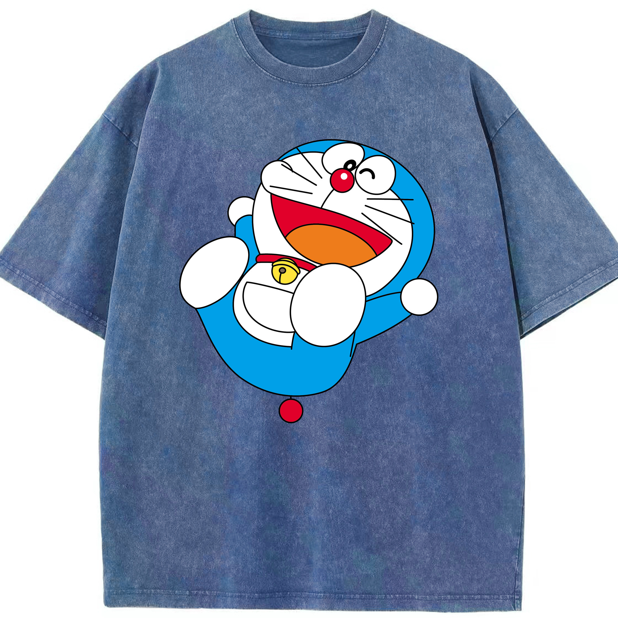 （画像用） ドラえもん Doraemon 綿100% ヴィンテージ風 半袖Tシャツ（フロントプリント）