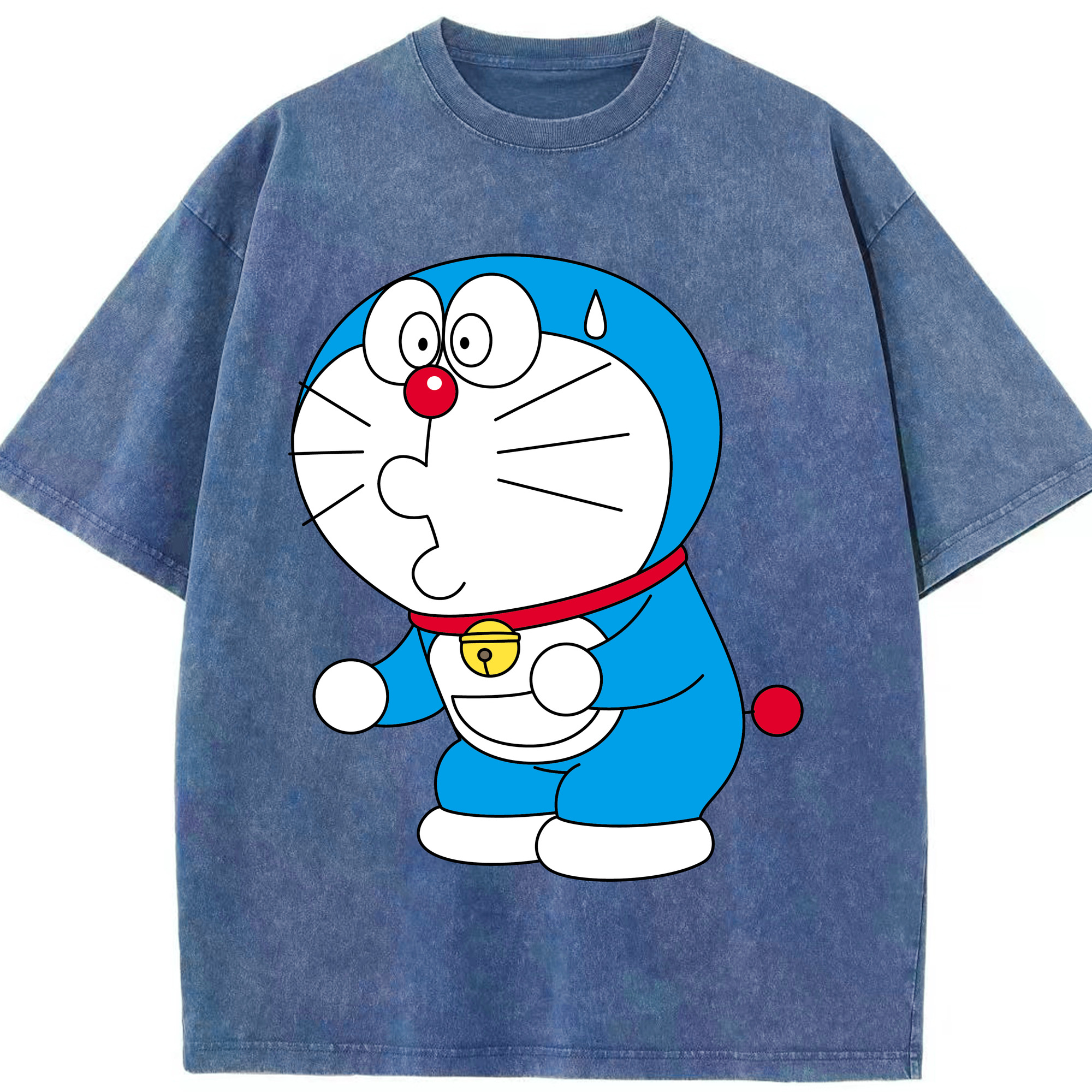 （画像用） ドラえもん Doraemon 綿100% ヴィンテージ風 半袖Tシャツ（フロントプリント）
