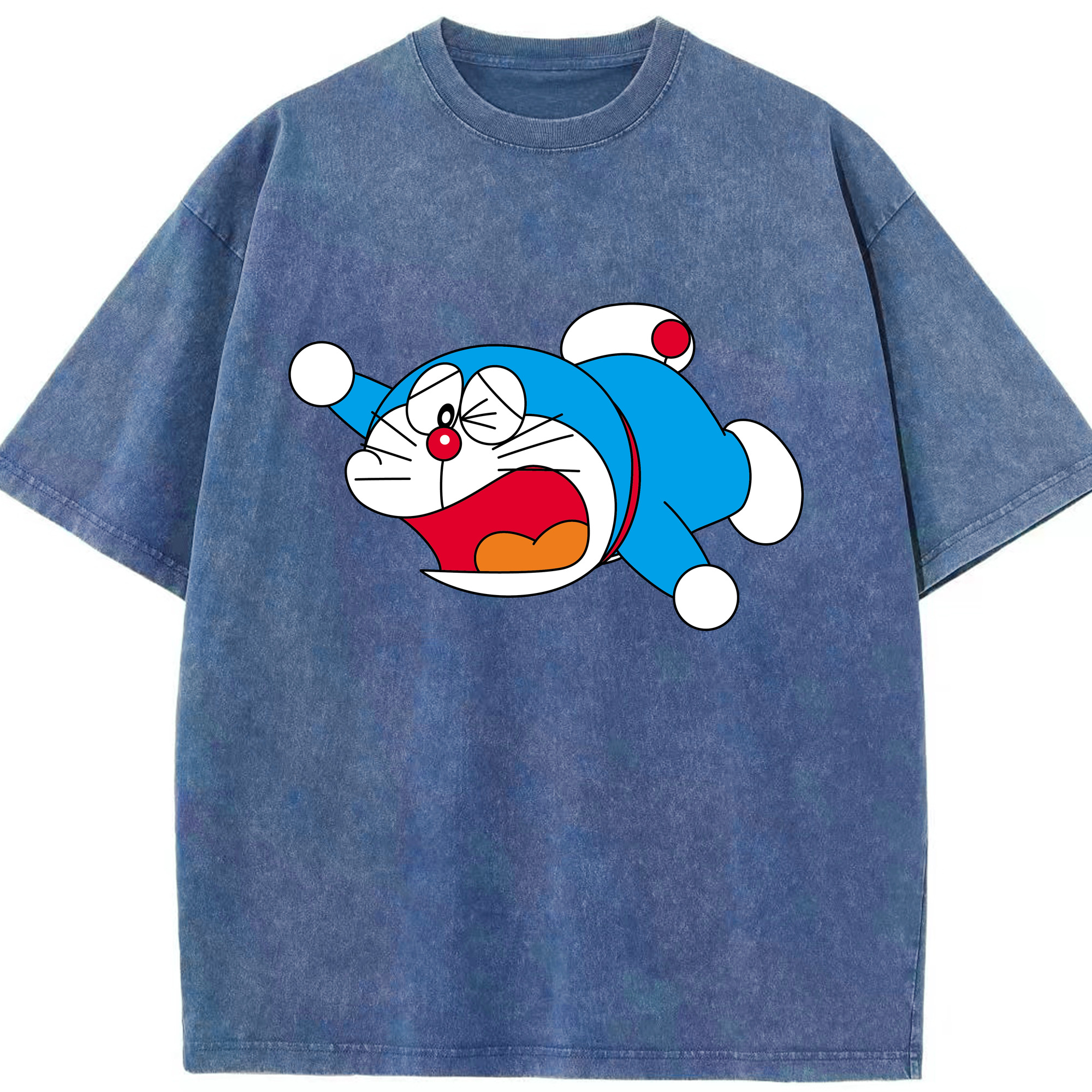 （画像用） ドラえもん Doraemon 綿100% ヴィンテージ風 半袖Tシャツ（フロントプリント）