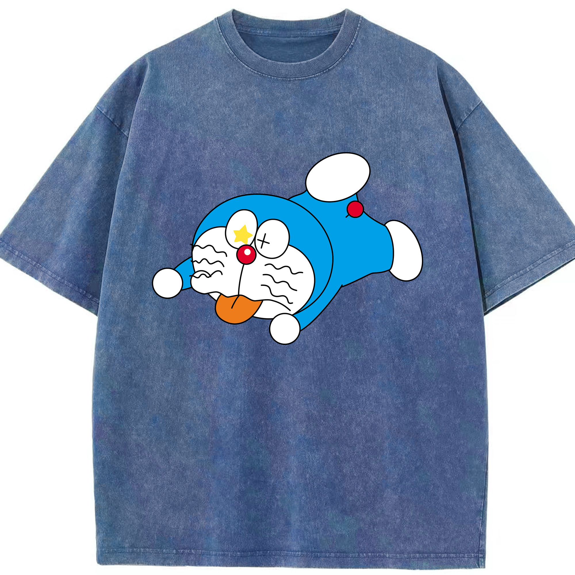 （画像用） ドラえもん Doraemon 綿100% ヴィンテージ風 半袖Tシャツ（フロントプリント）