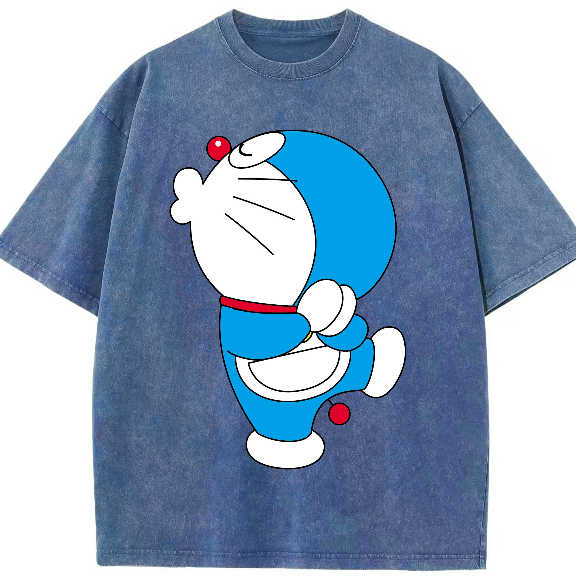 （画像用） ドラえもん Doraemon 綿100% ヴィンテージ風 半袖Tシャツ（フロントプリント）
