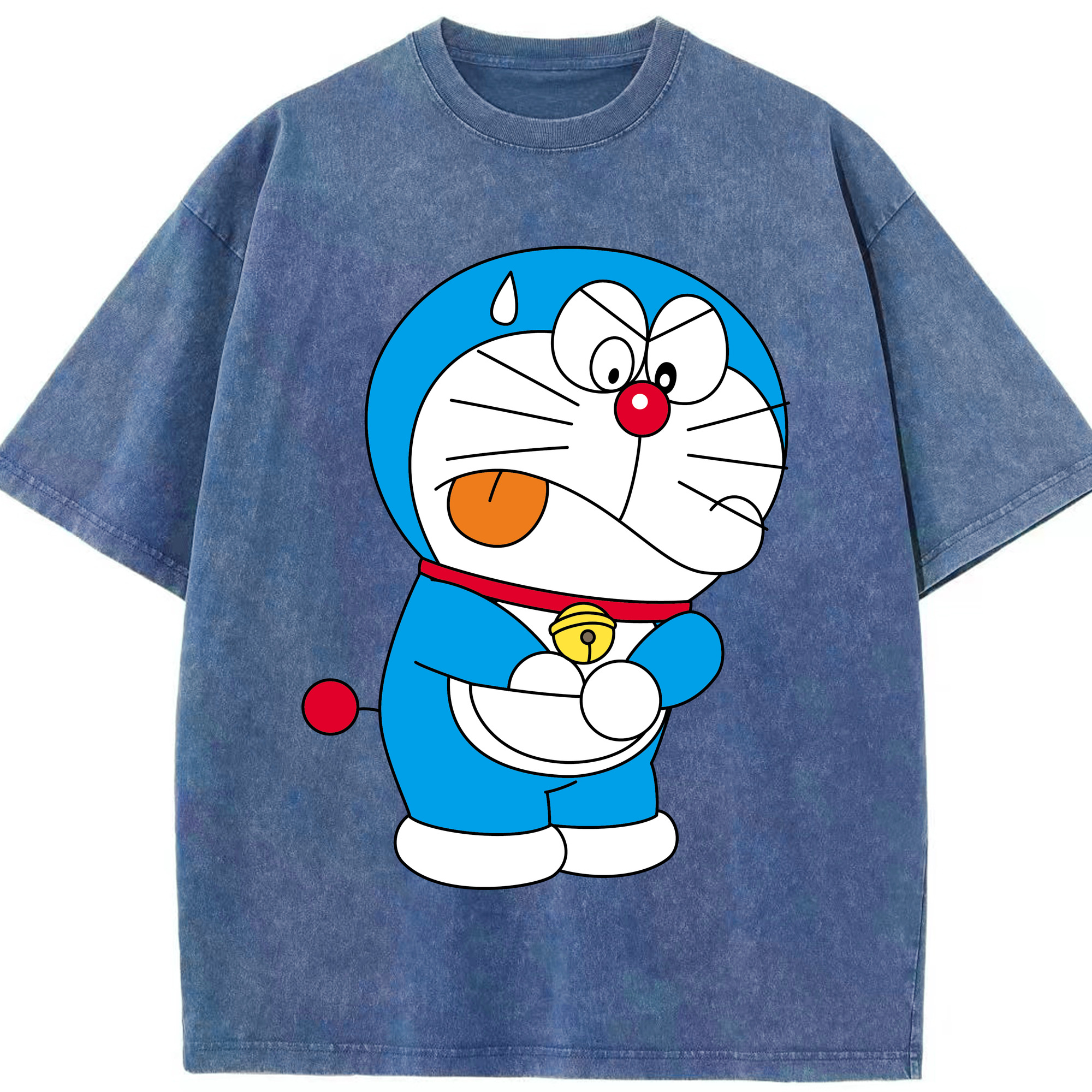 （画像用） ドラえもん Doraemon 綿100% ヴィンテージ風 半袖Tシャツ（フロントプリント）