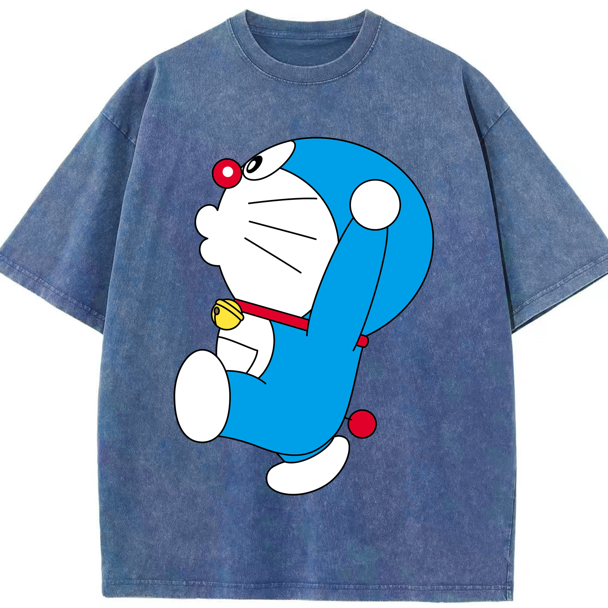 （画像用） ドラえもん Doraemon 綿100% ヴィンテージ風 半袖Tシャツ（フロントプリント）