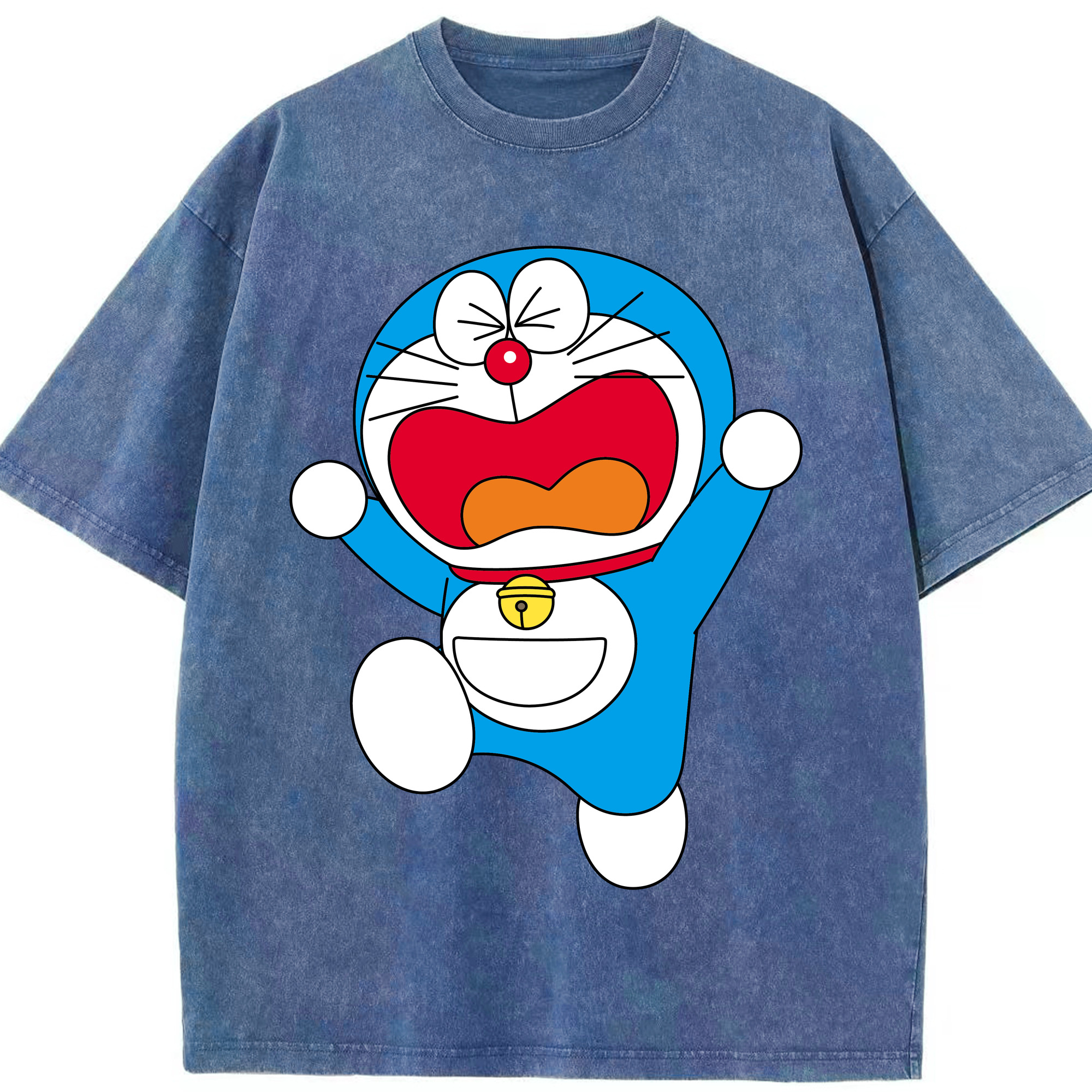 （画像用） ドラえもん Doraemon 綿100% ヴィンテージ風 半袖Tシャツ（フロントプリント）