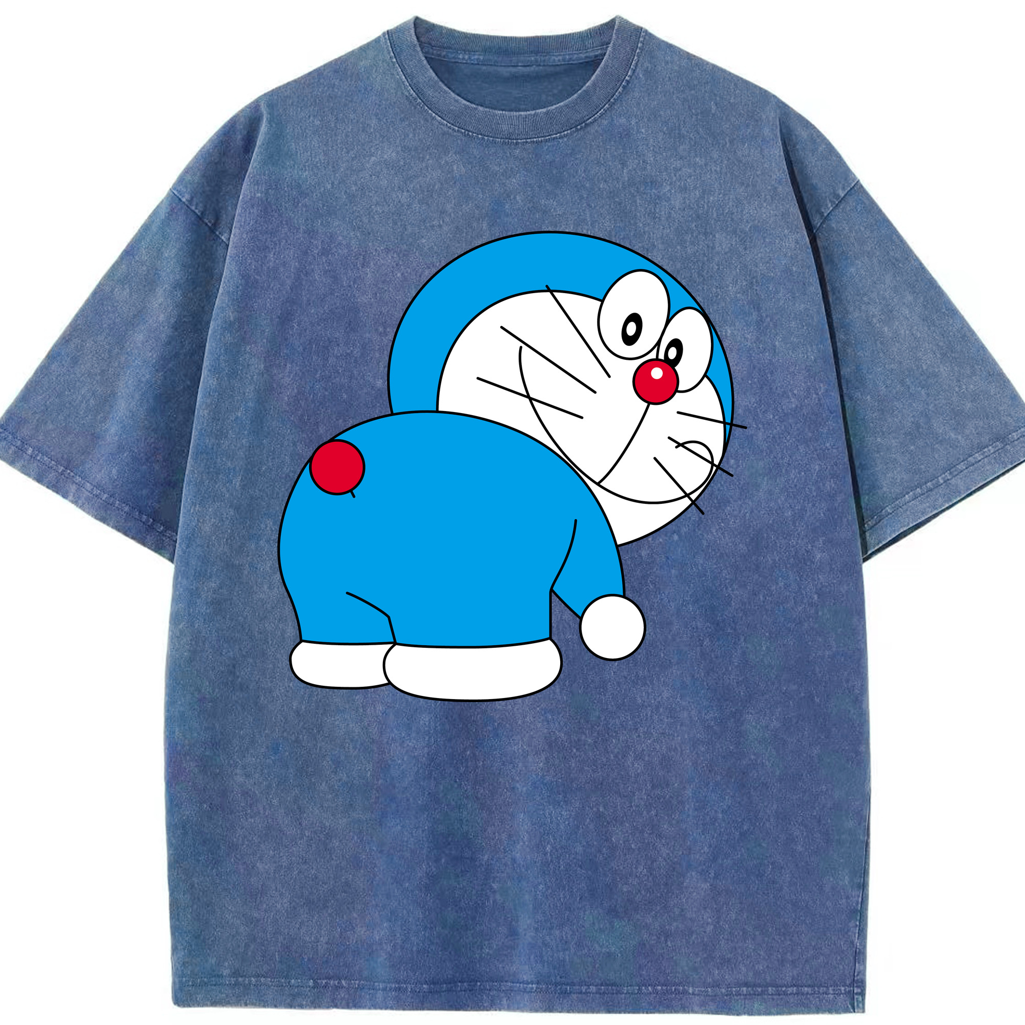 （画像用） ドラえもん Doraemon 綿100% ヴィンテージ風 半袖Tシャツ（フロントプリント）