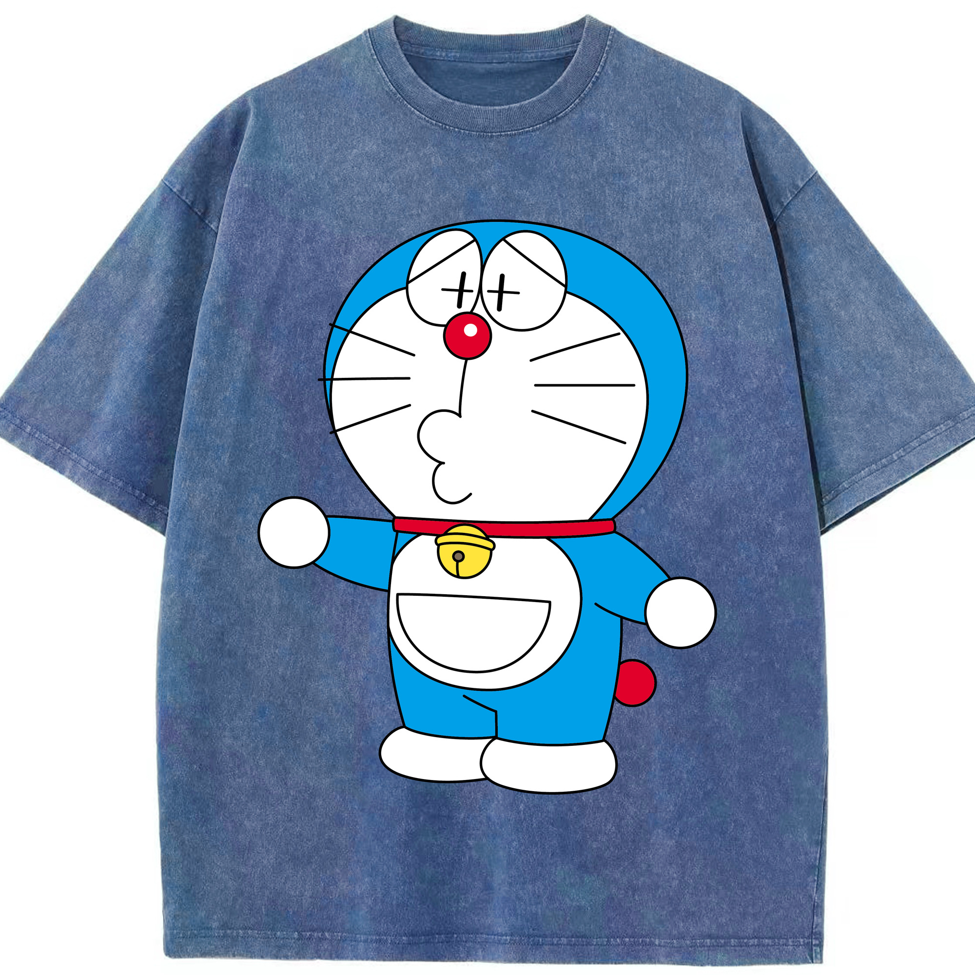 （画像用） ドラえもん Doraemon 綿100% ヴィンテージ風 半袖Tシャツ（フロントプリント）