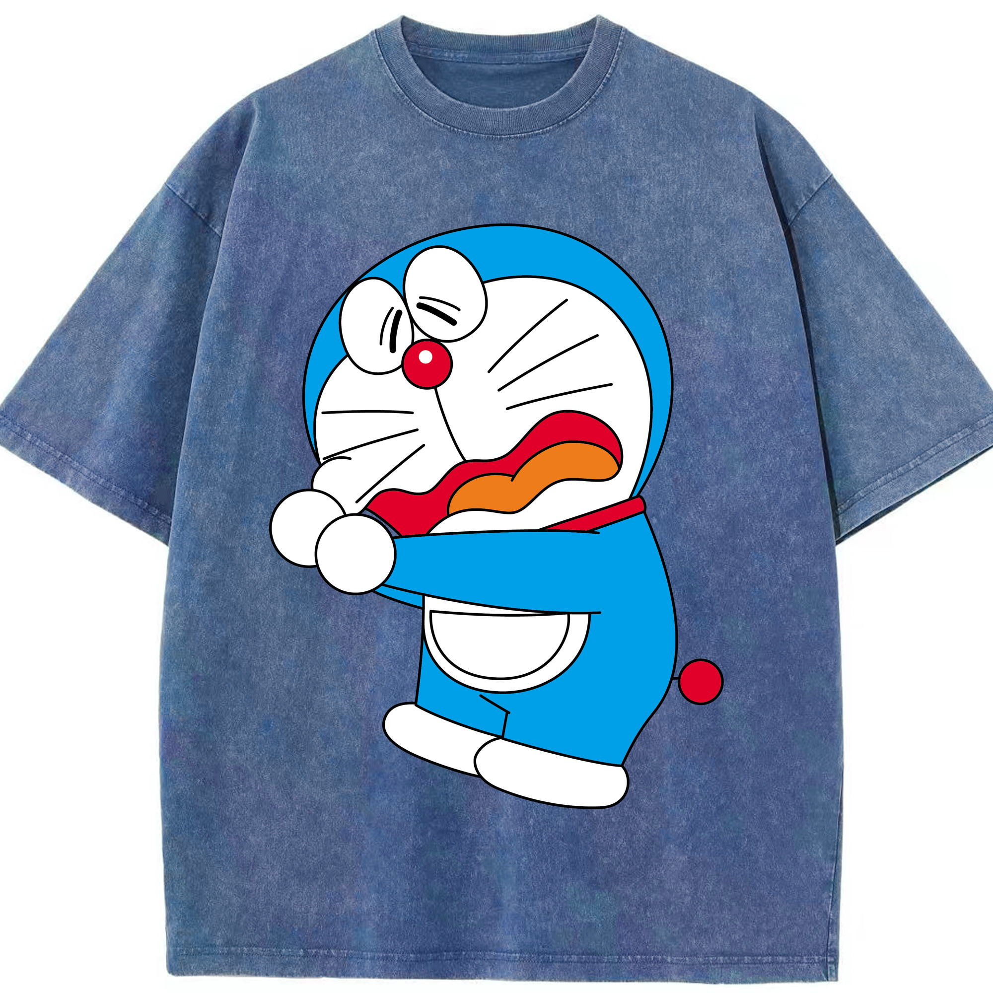 （画像用） ドラえもん Doraemon 綿100% ヴィンテージ風 半袖Tシャツ（フロントプリント）