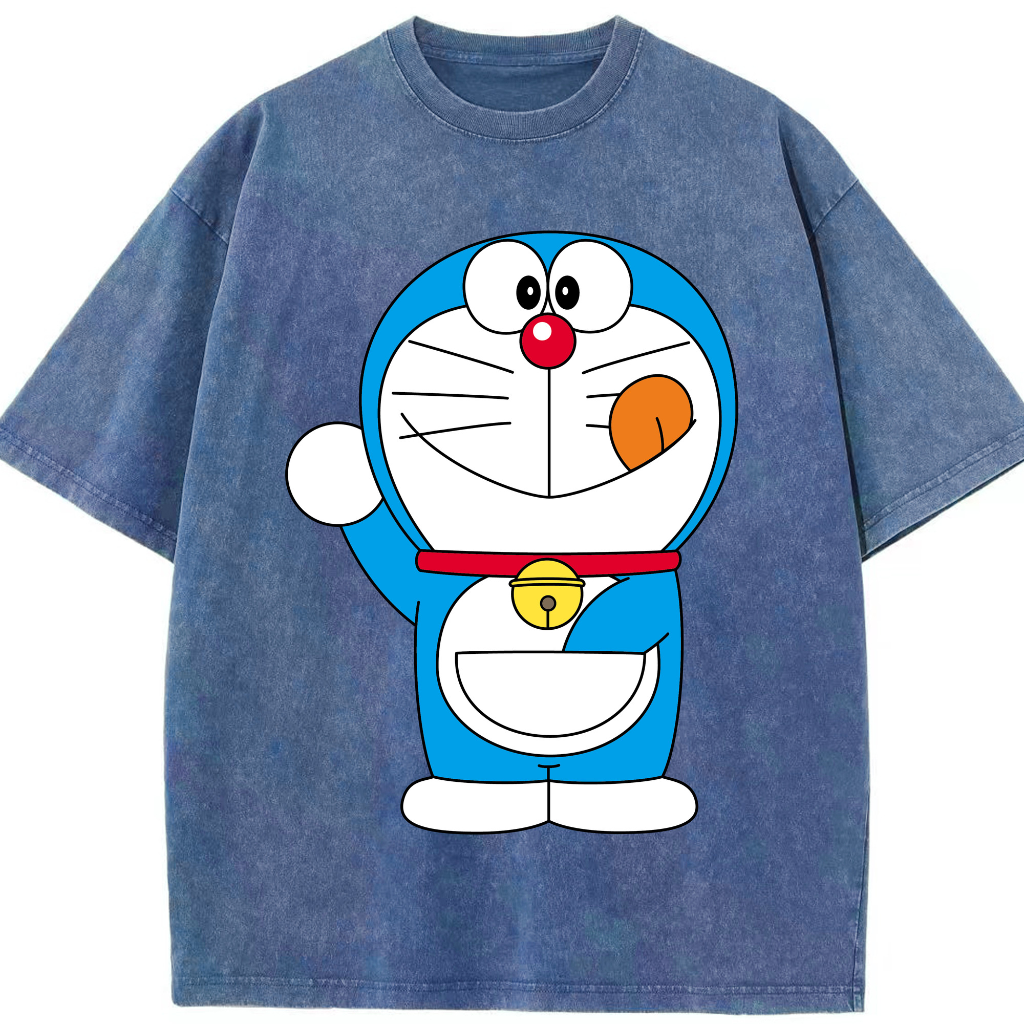 （画像用） ドラえもん Doraemon 綿100% ヴィンテージ風 半袖Tシャツ（フロントプリント）