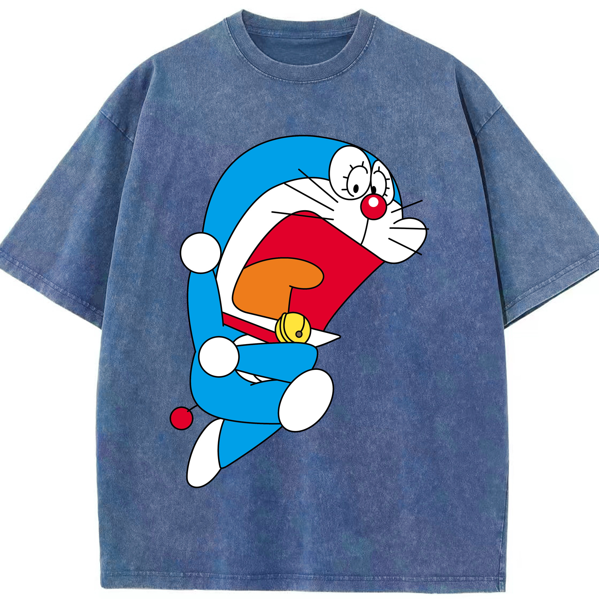 （画像用） ドラえもん Doraemon 綿100% ヴィンテージ風 半袖Tシャツ（フロントプリント）