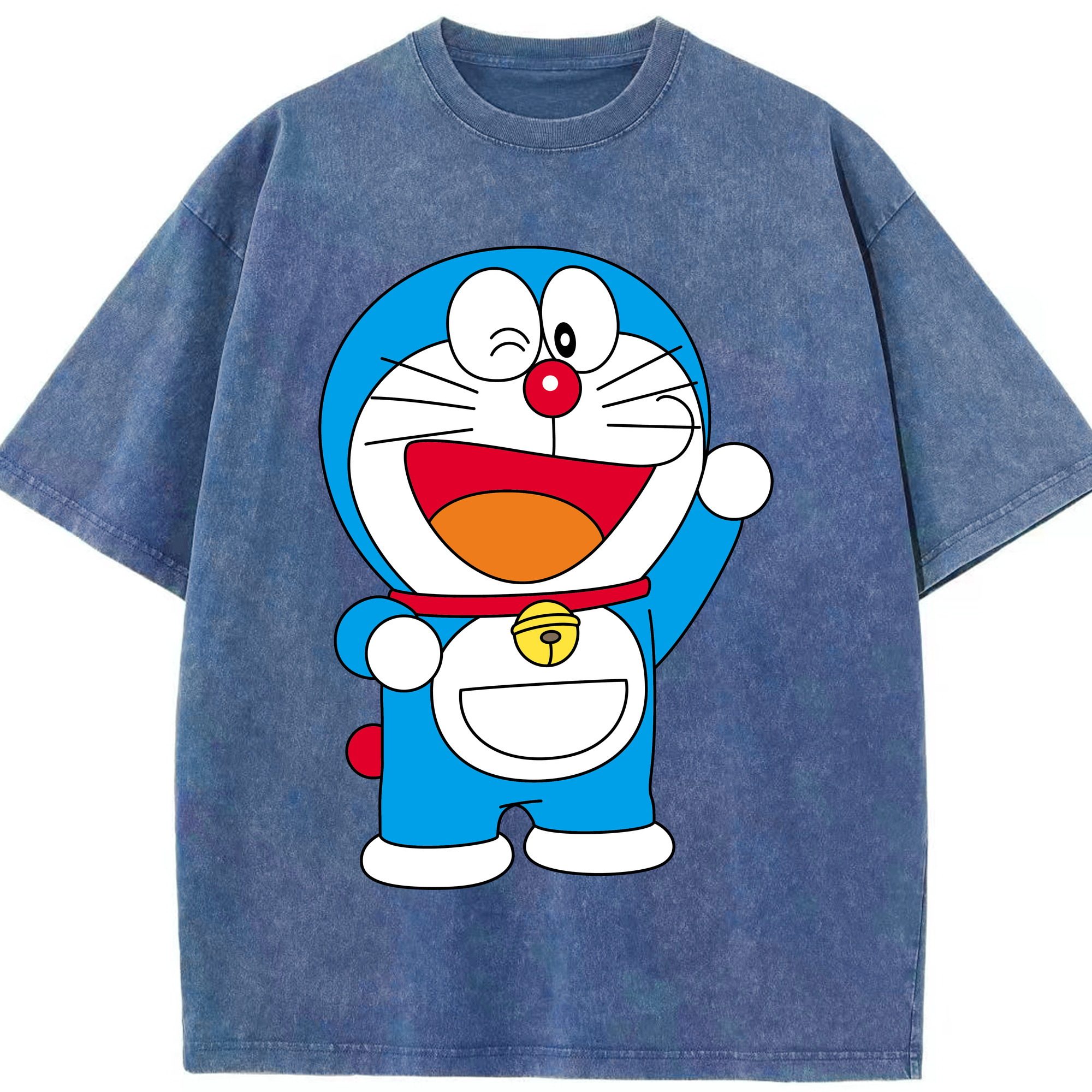 （画像用） ドラえもん Doraemon 綿100% ヴィンテージ風 半袖Tシャツ（フロントプリント）
