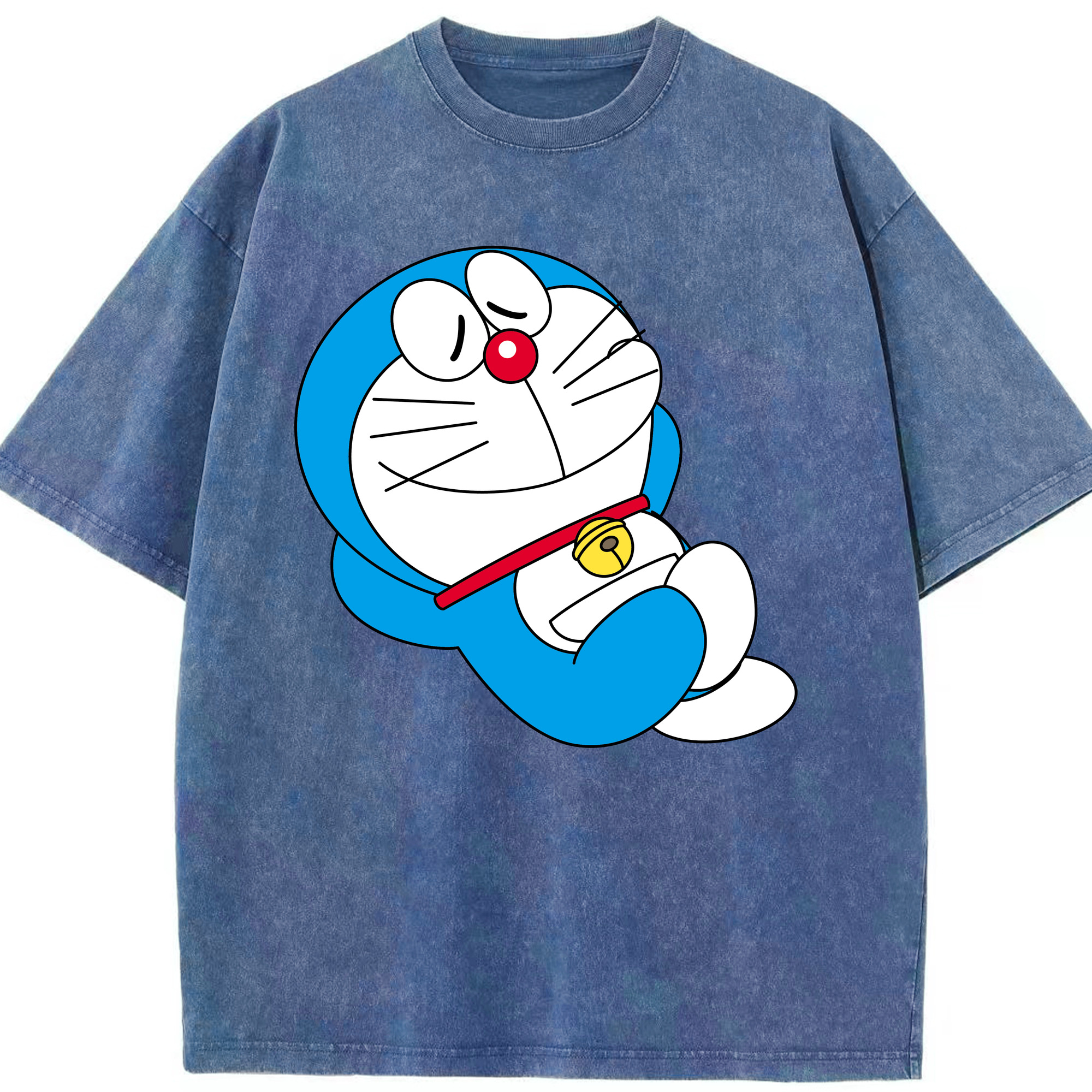 （画像用） ドラえもん Doraemon 綿100% ヴィンテージ風 半袖Tシャツ（フロントプリント）