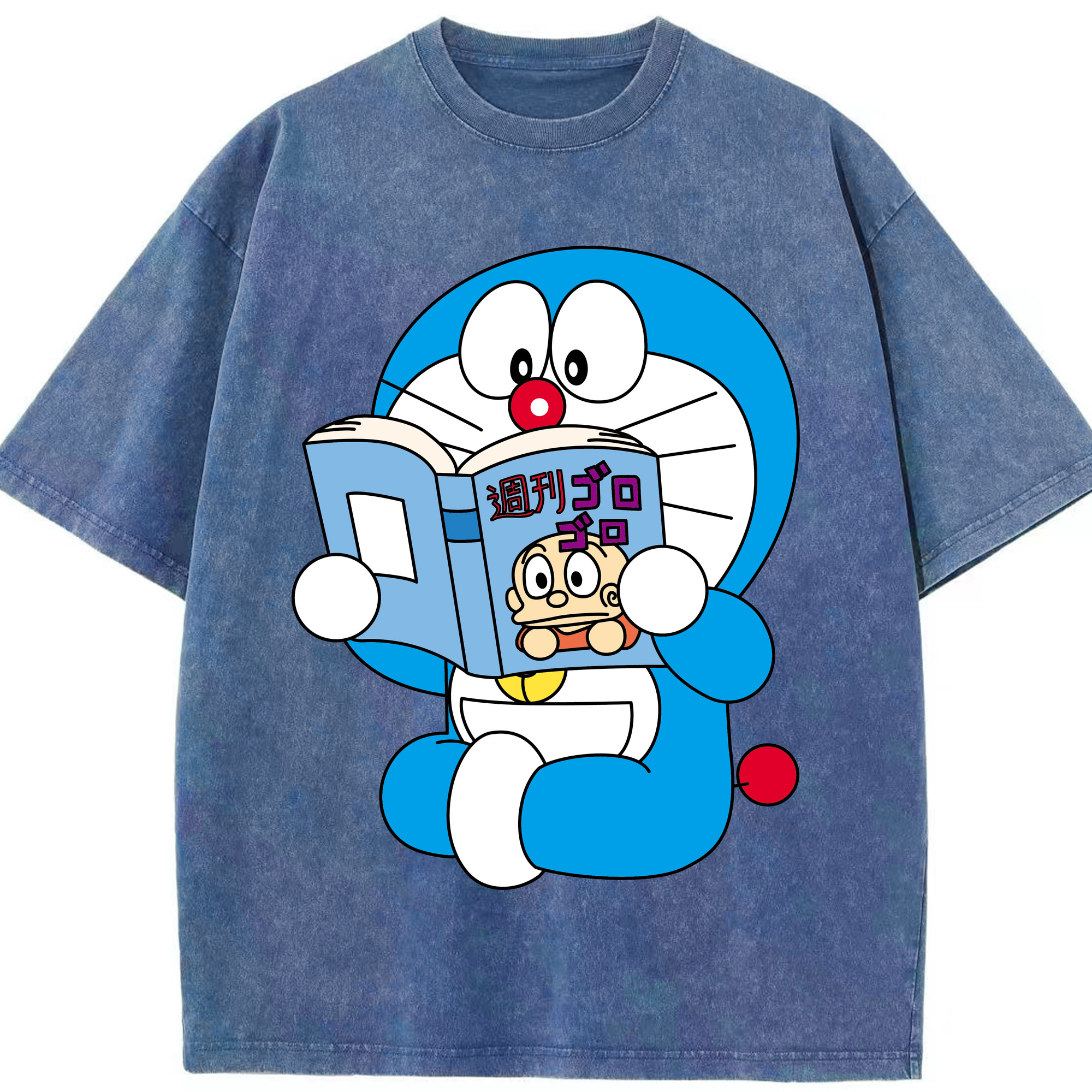 （画像用） ドラえもん Doraemon 綿100% ヴィンテージ風 半袖Tシャツ（フロントプリント）