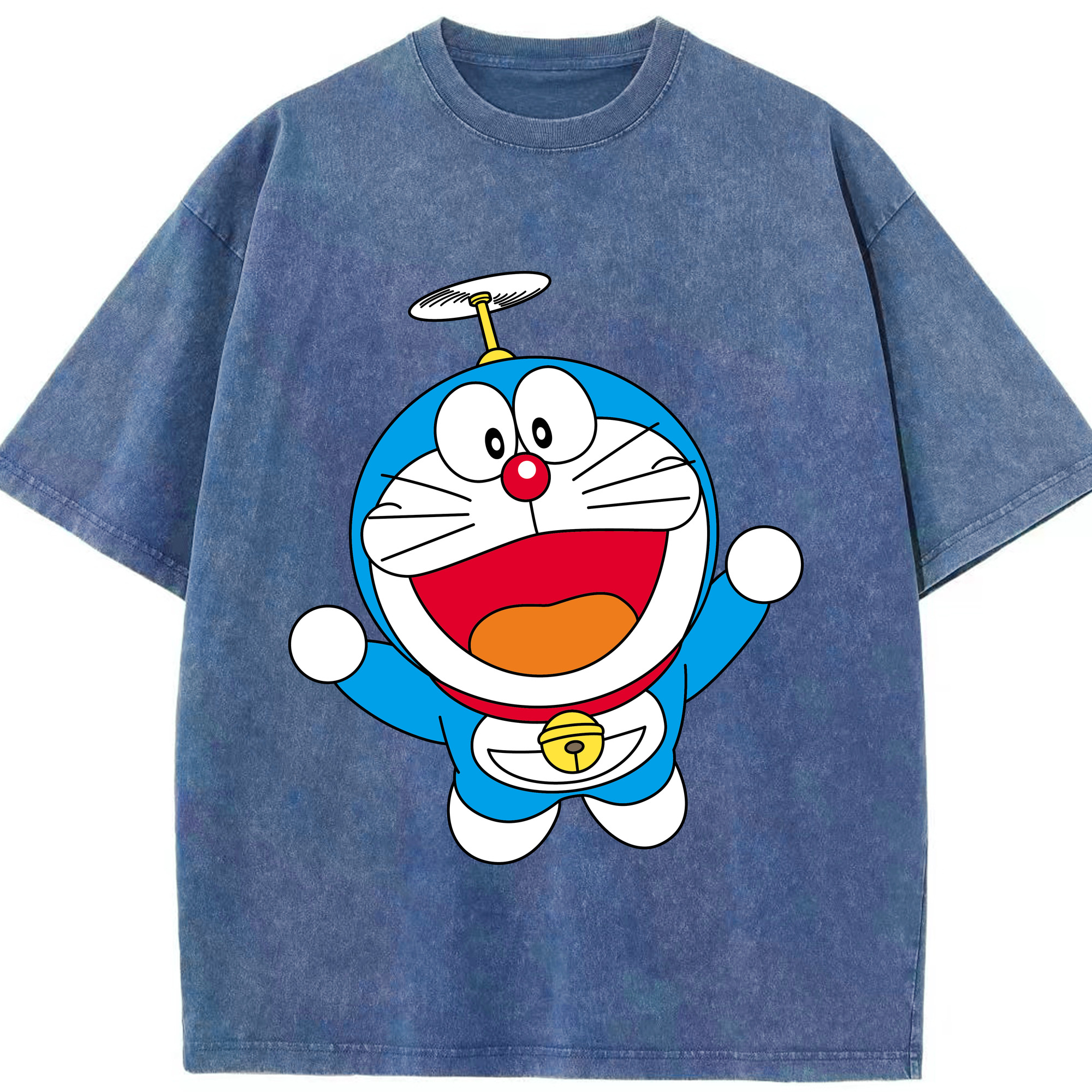（画像用） ドラえもん Doraemon 綿100% ヴィンテージ風 半袖Tシャツ（フロントプリント）