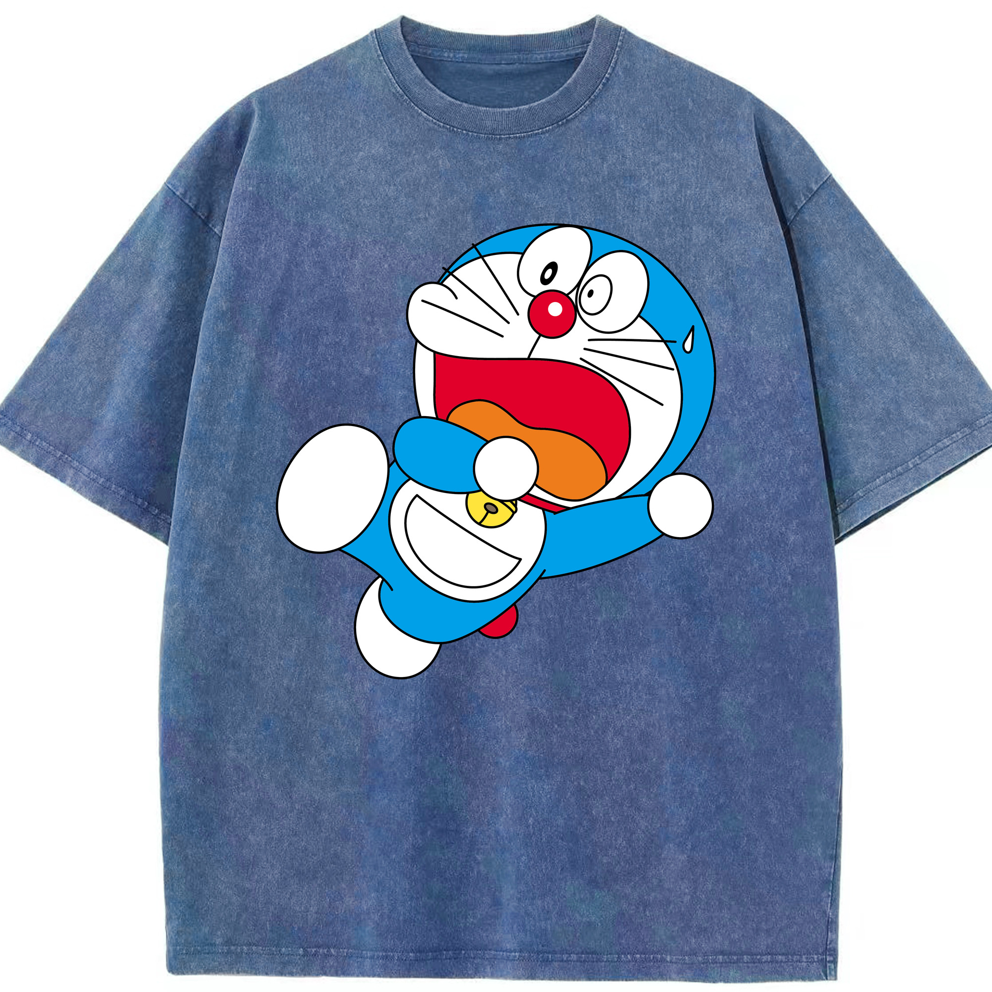 （画像用） ドラえもん Doraemon 綿100% ヴィンテージ風 半袖Tシャツ（フロントプリント）