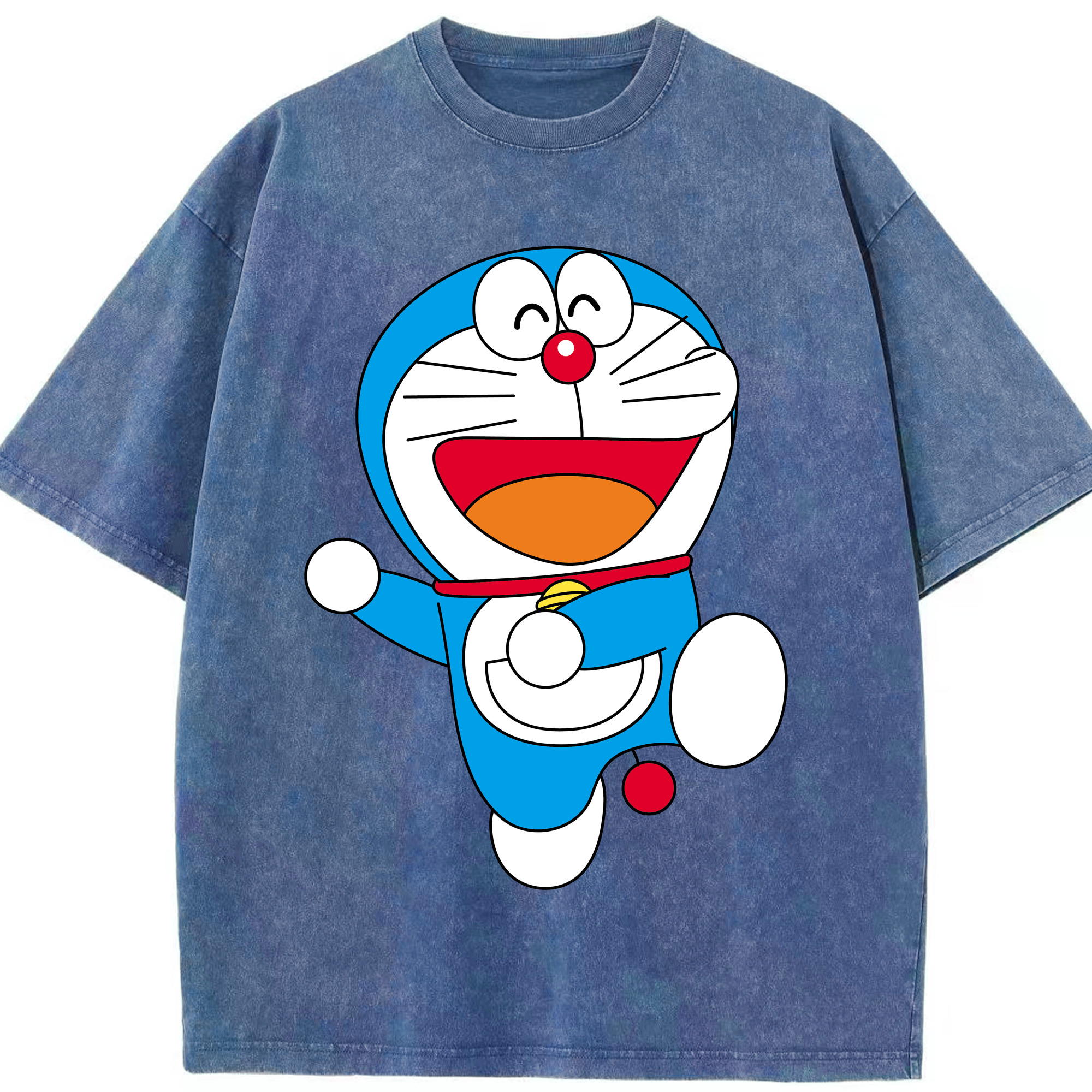 （画像用） ドラえもん Doraemon 綿100% ヴィンテージ風 半袖Tシャツ（フロントプリント）