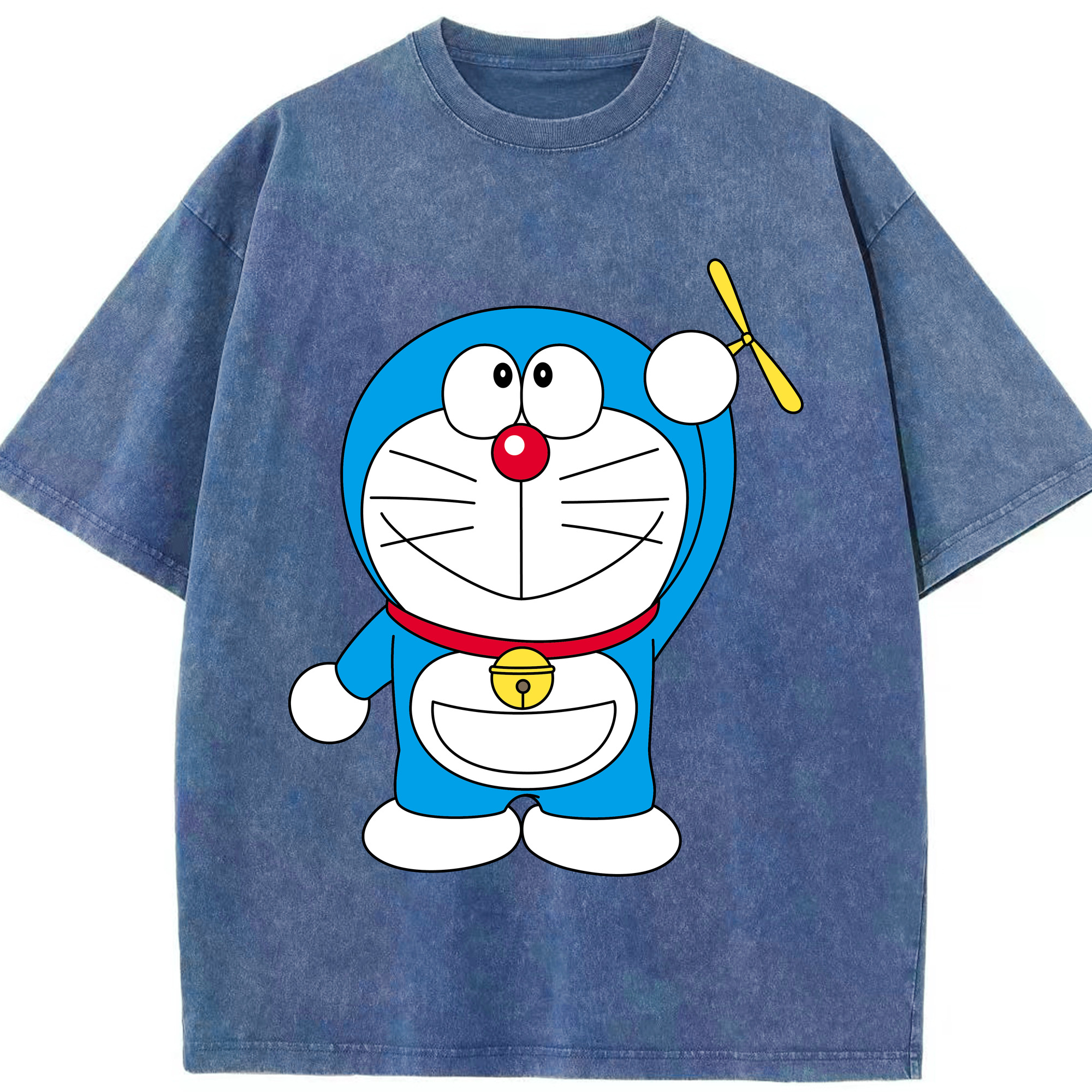 （画像用） ドラえもん Doraemon 綿100% ヴィンテージ風 半袖Tシャツ（フロントプリント）
